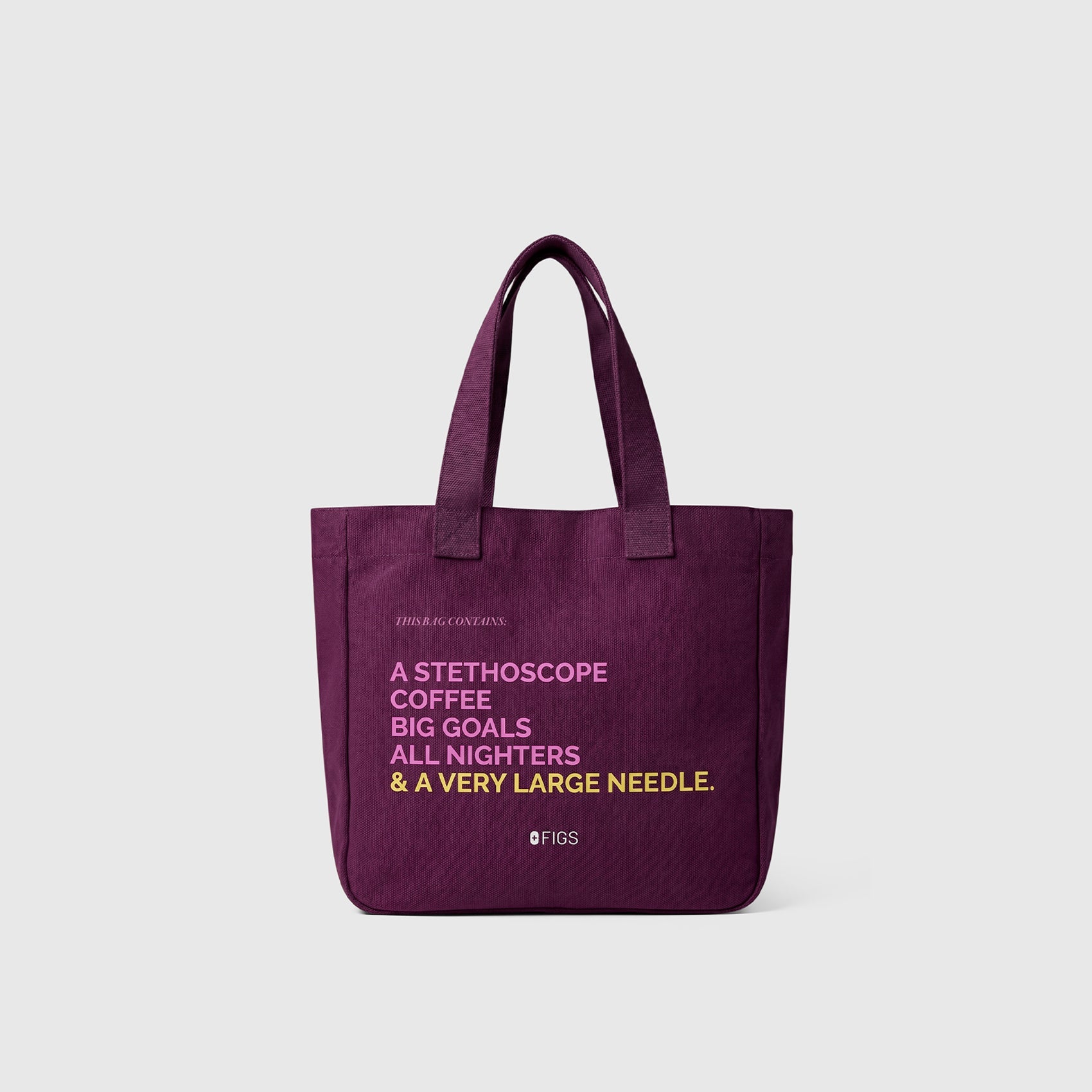 A Very Large Needle Mini Canvas Tote - Deep Purple