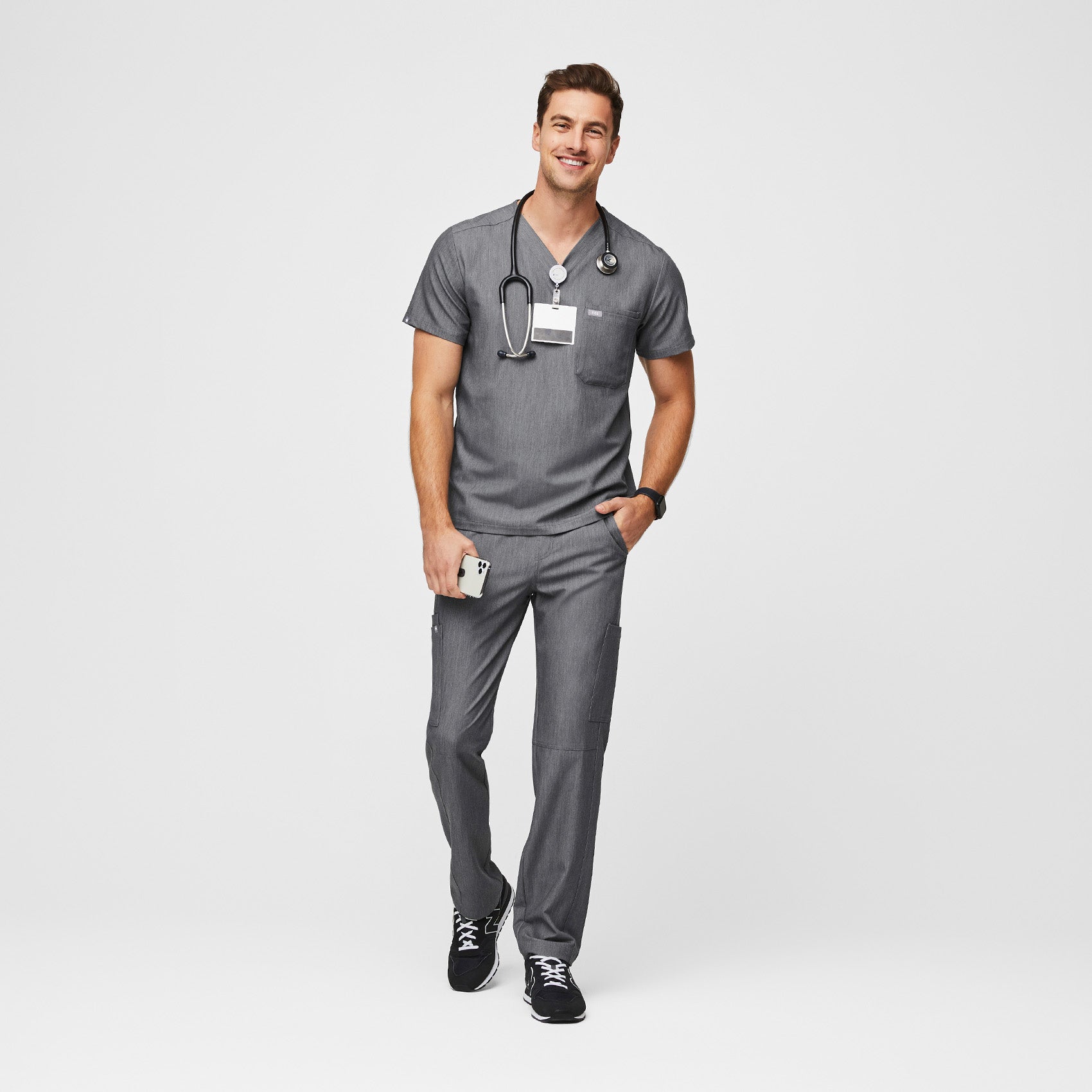 Leon Scrub Top™ - Graphite