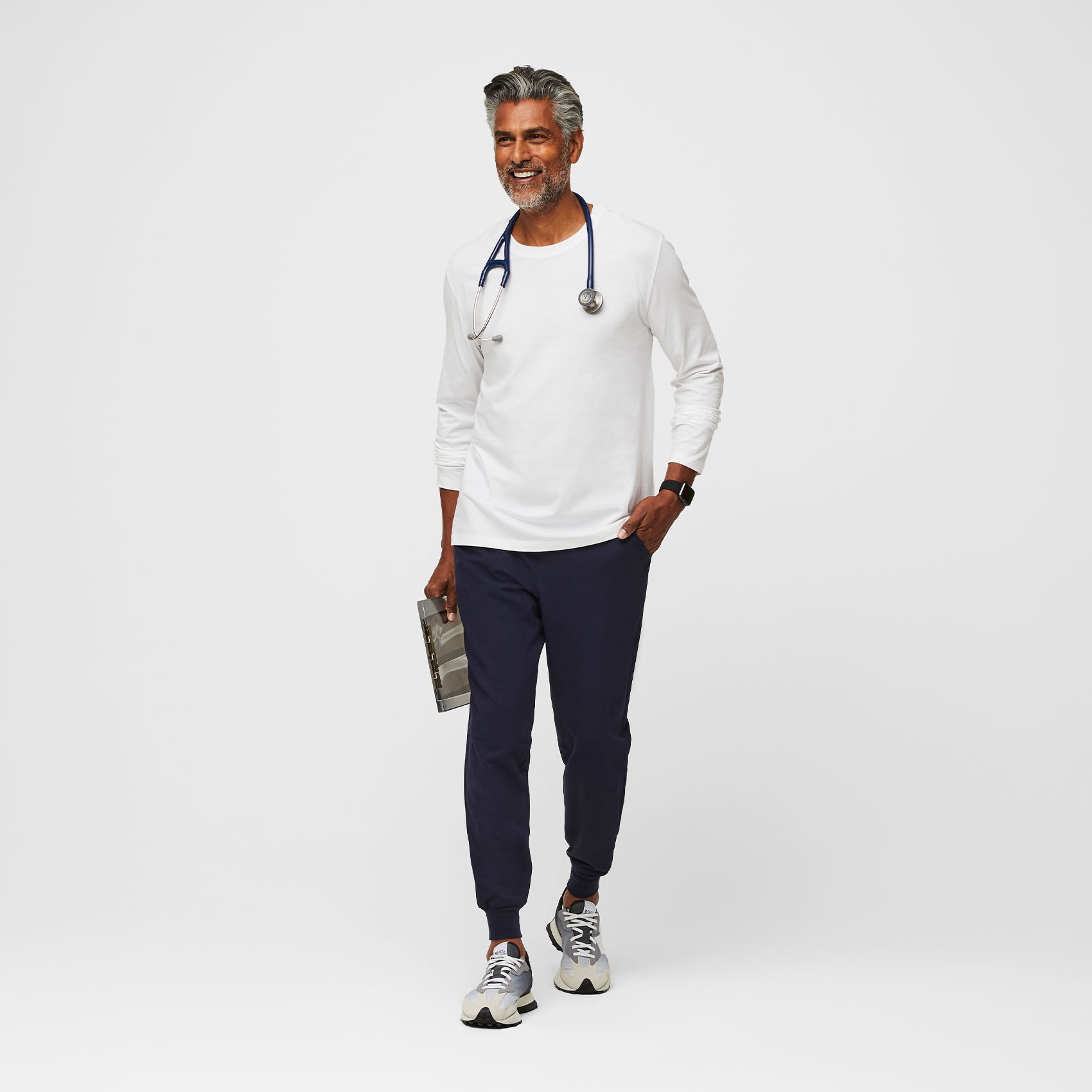 Supersoft Long-Sleeve Underscrub - White