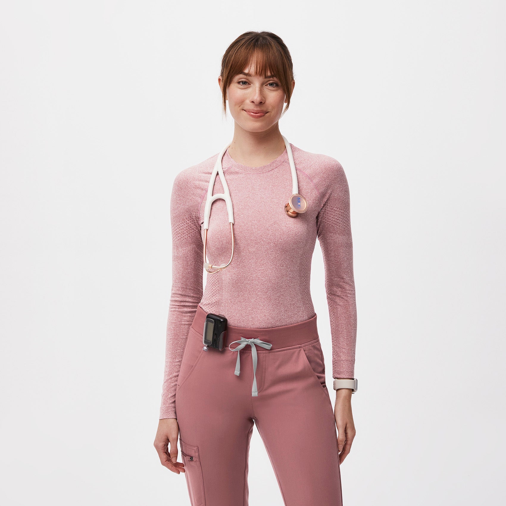 Salta Seamless Long-Sleeve Underscrub - Mauve