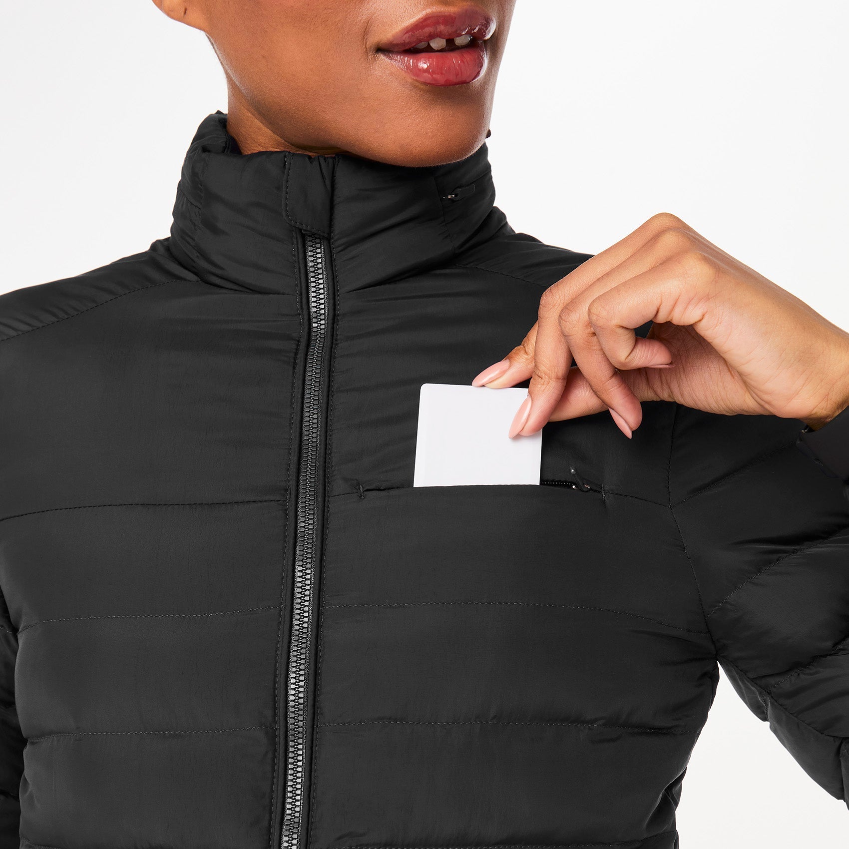 Packable Puffer Jacket - Black
