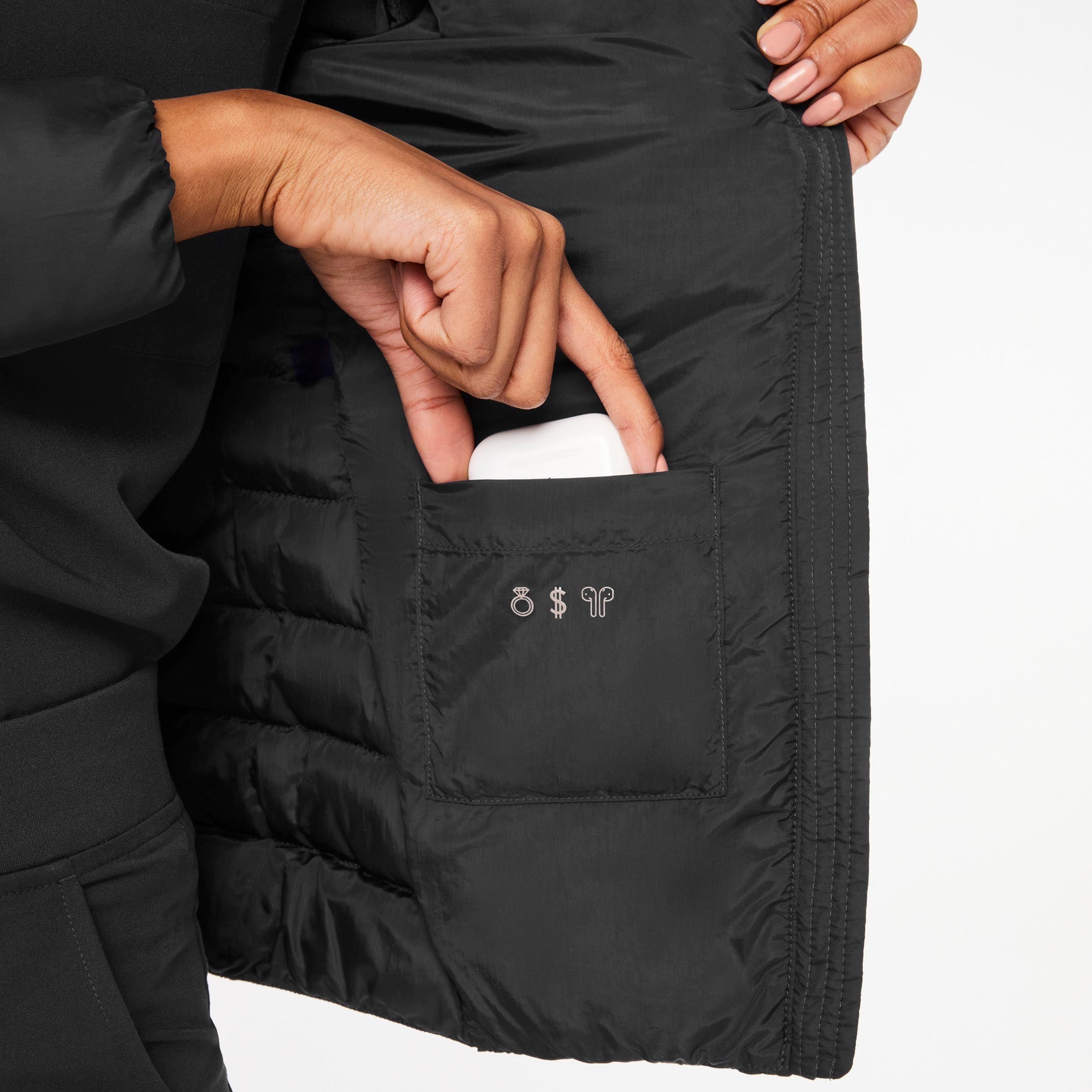 Packable Puffer Jacket - Black