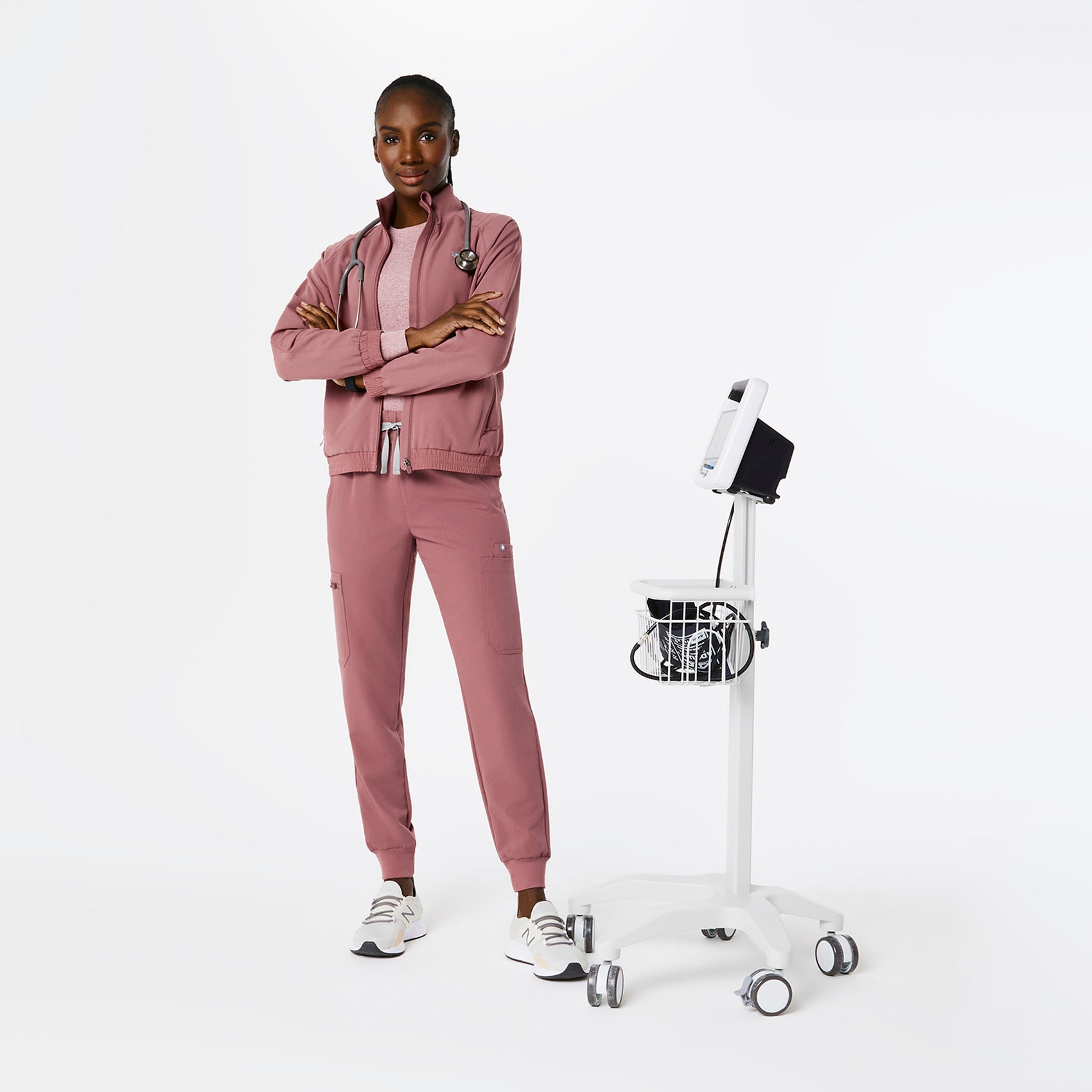 Uman High-Rise Jogger Scrub Pant - Mauve