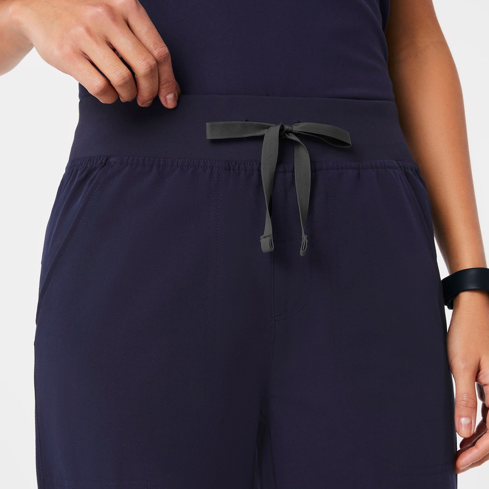 Isabel High-Rise Wide-Leg Scrub Pant - Navy