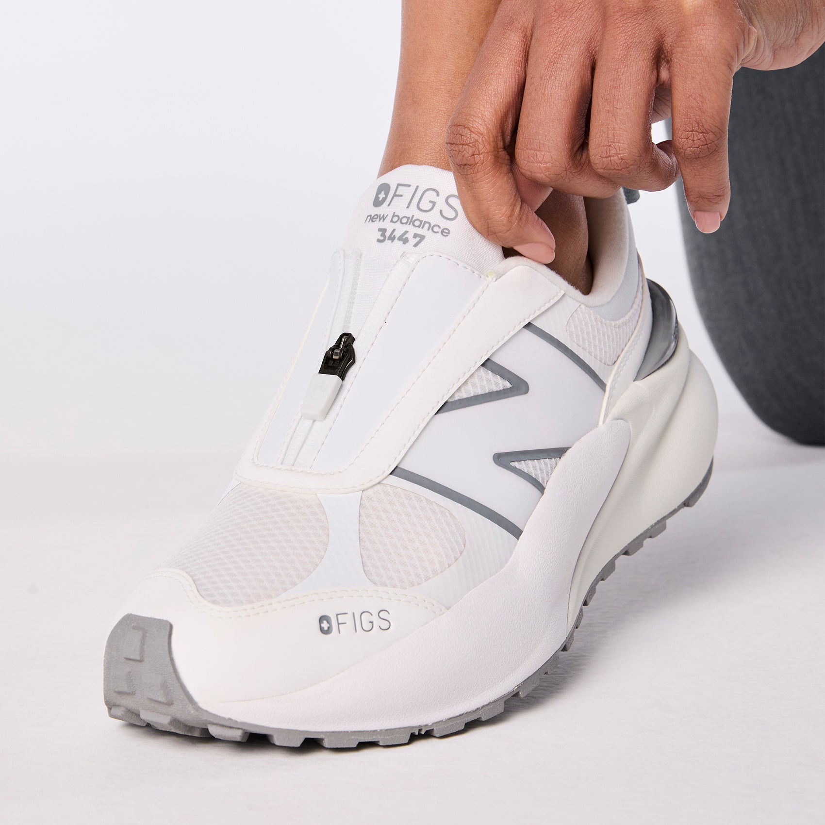 FIGS | New Balance 3447 Zip - White