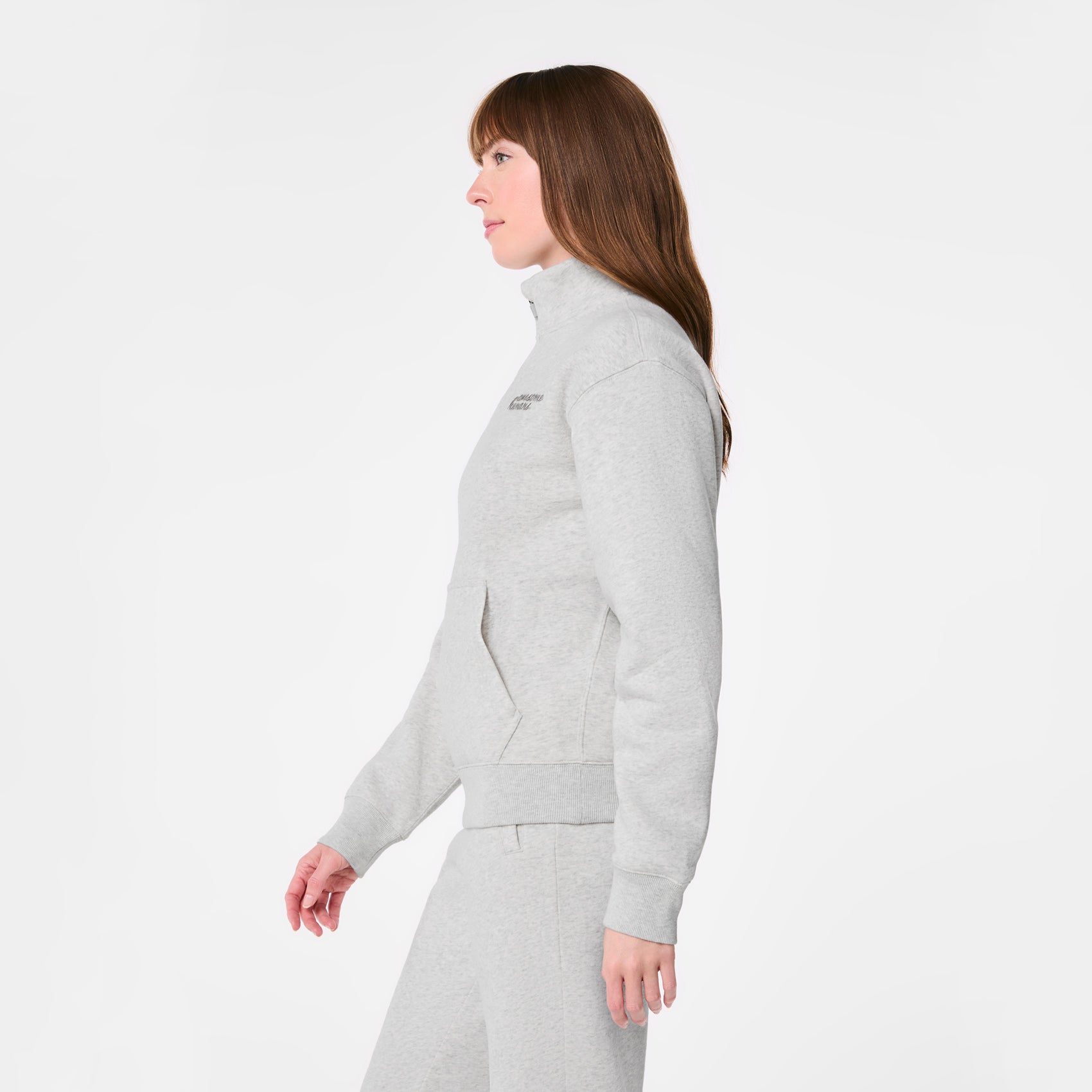 Off-Shift Awesome Humans ¼ Zip Sweatshirt™ - Heather Grey