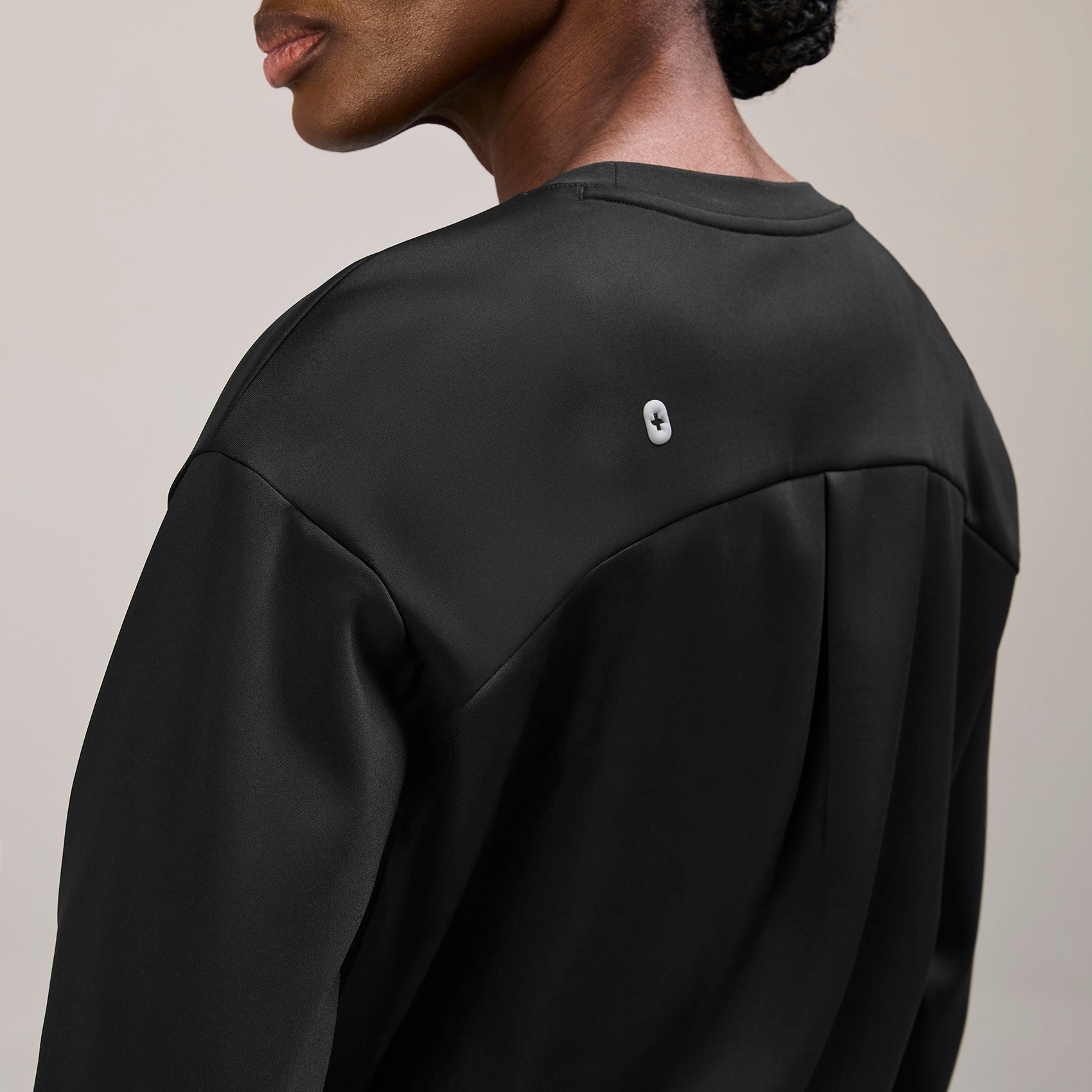 Cornelia Long-Sleeve Scrub Top - Black