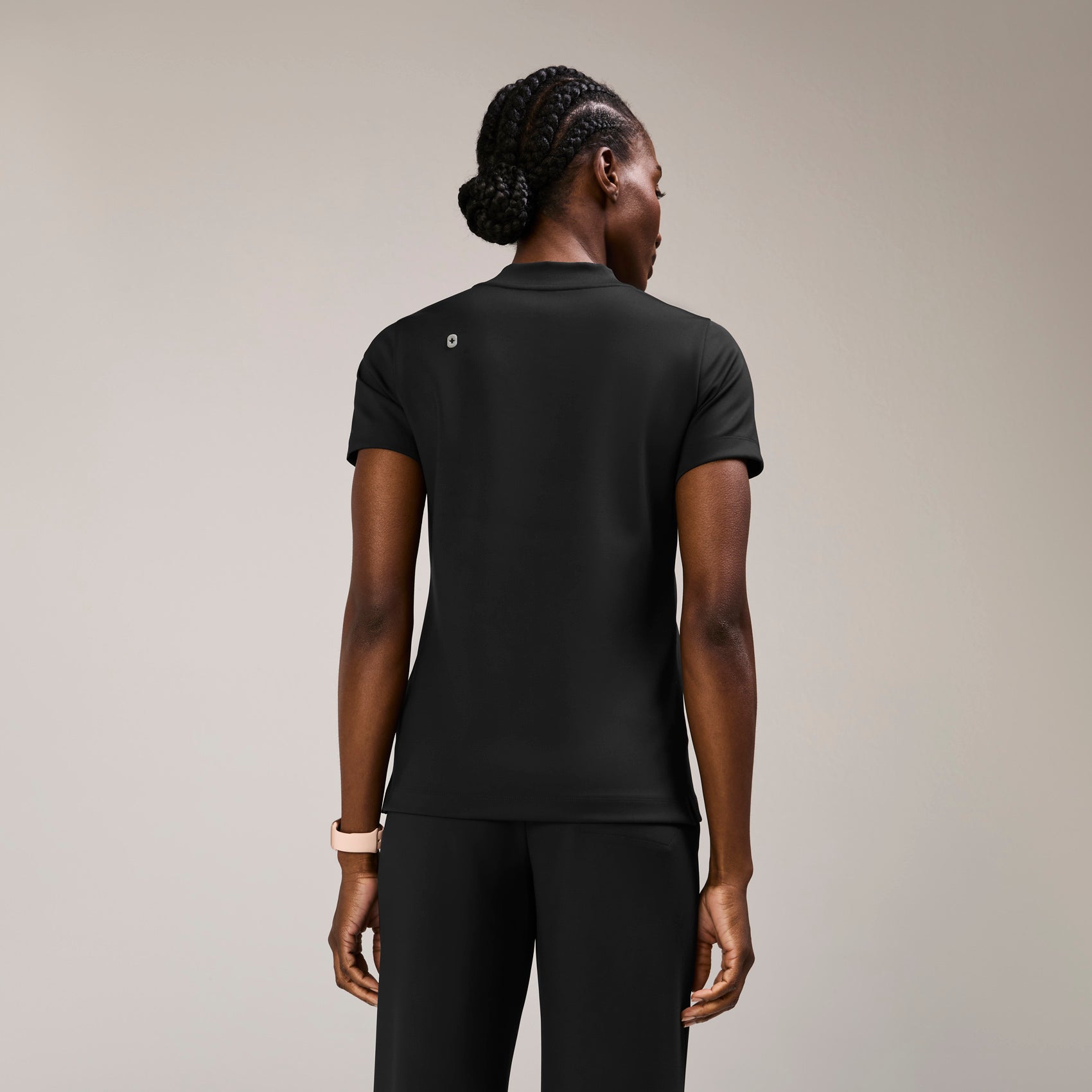 Sona Slim Scrub Top - Black