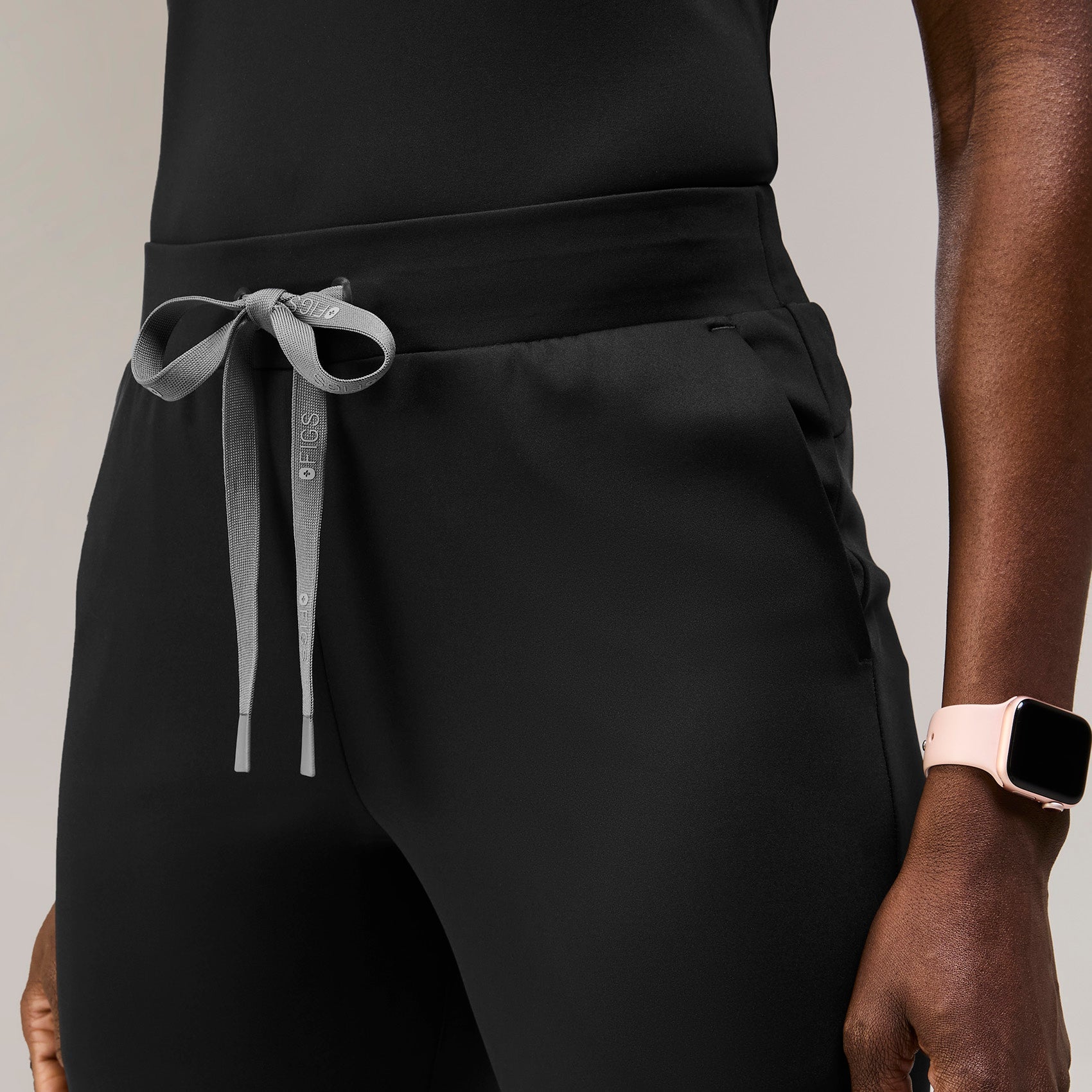 Tena Slim Tapered Scrub Pant - Black
