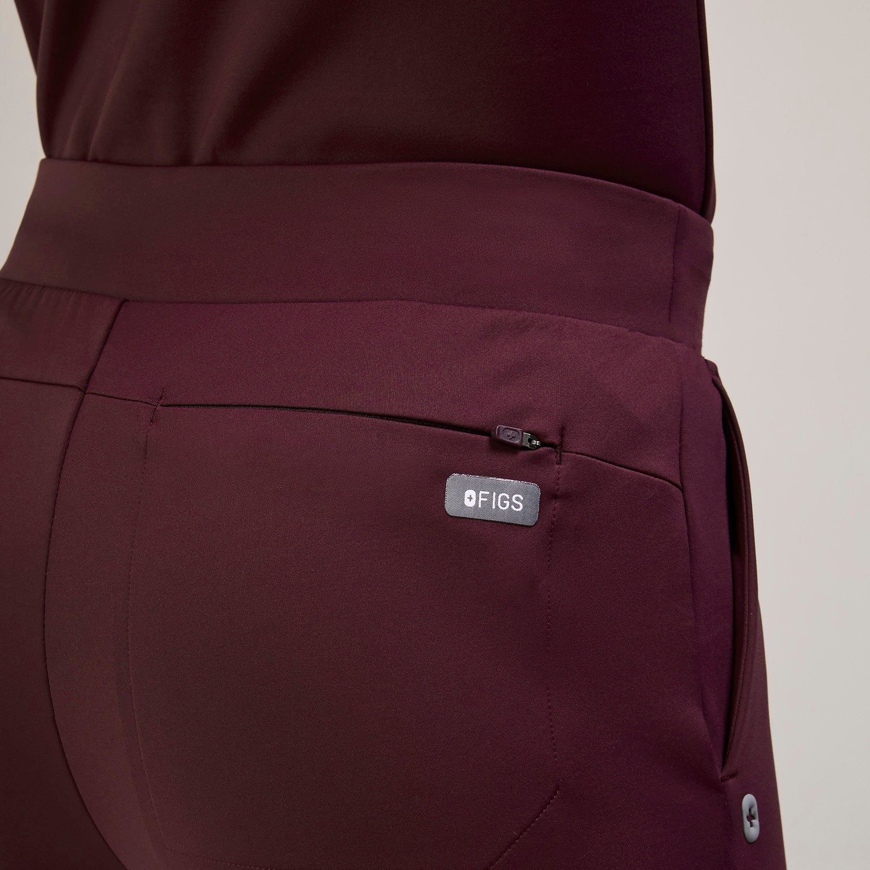 Tena Slim Tapered Scrub Pant - Burgundy