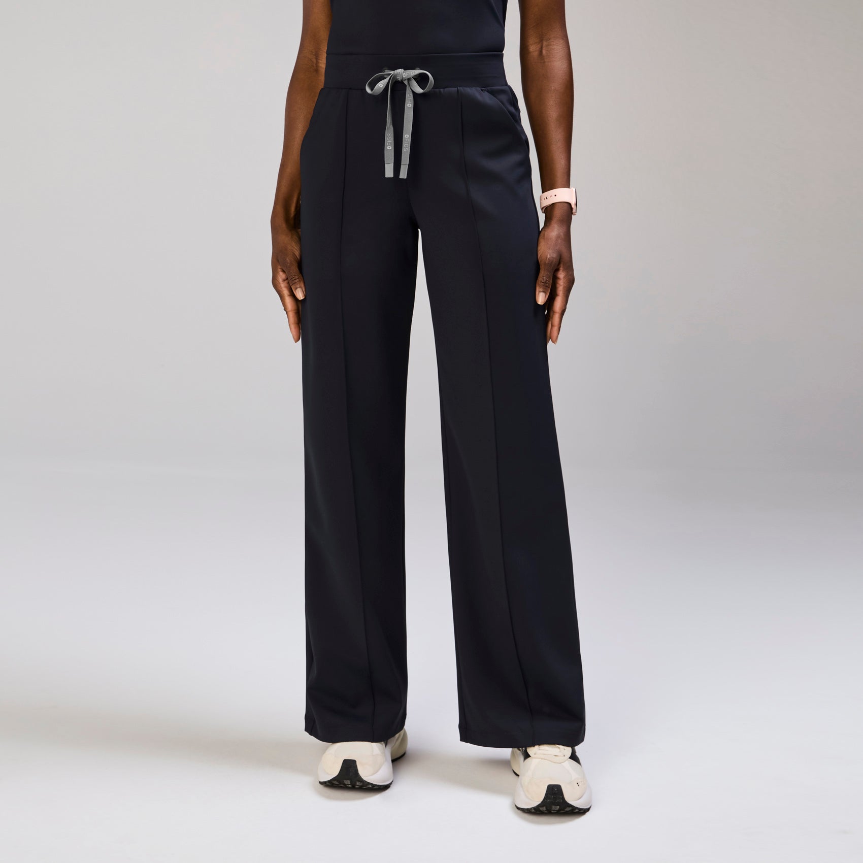 Salina High-Rise Wide-Leg Scrub Pant - Navy