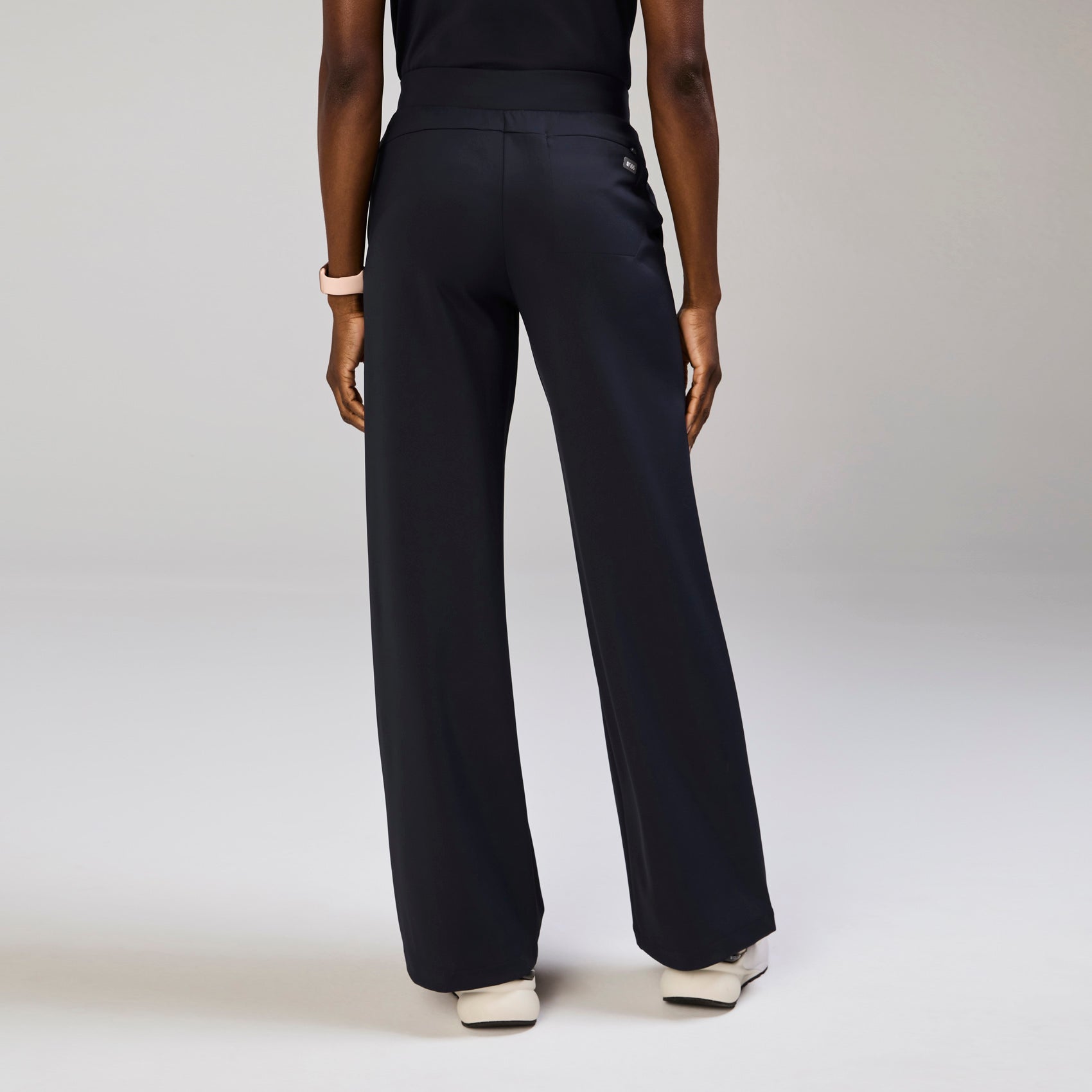 Salina High-Rise Wide-Leg Scrub Pant - Navy