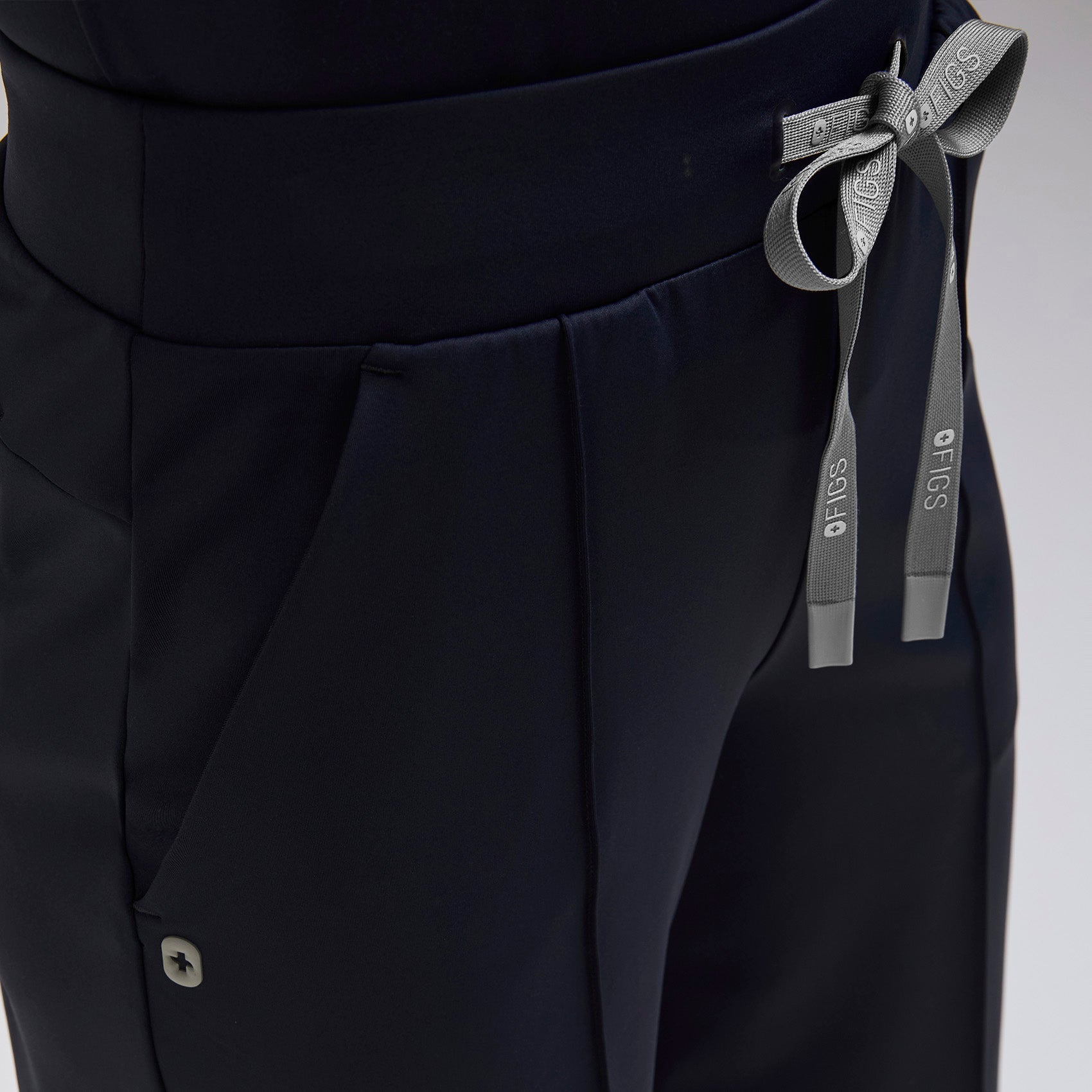 Salina High-Rise Wide-Leg Scrub Pant - Navy
