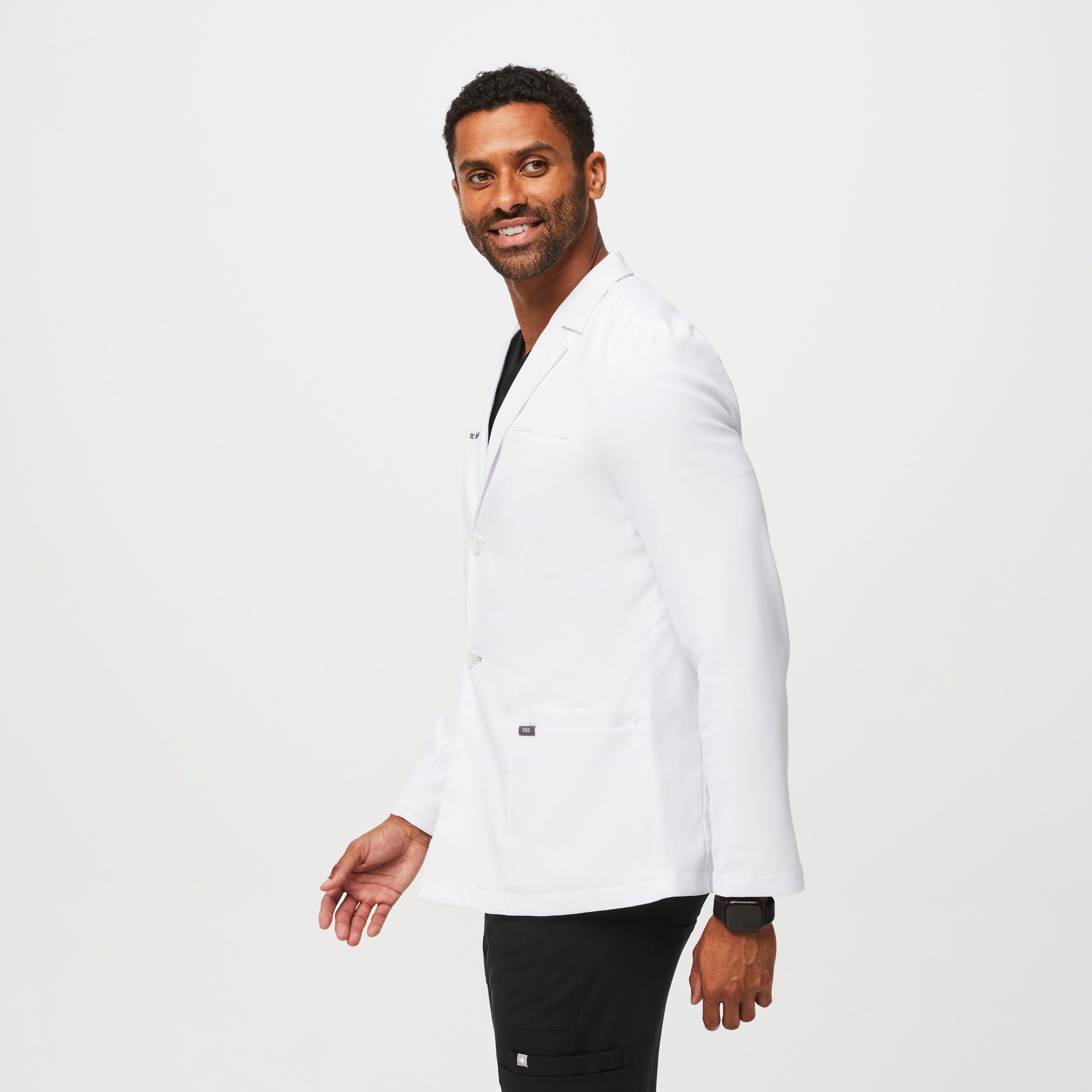 Harlem Classic Short Lab Coat - White