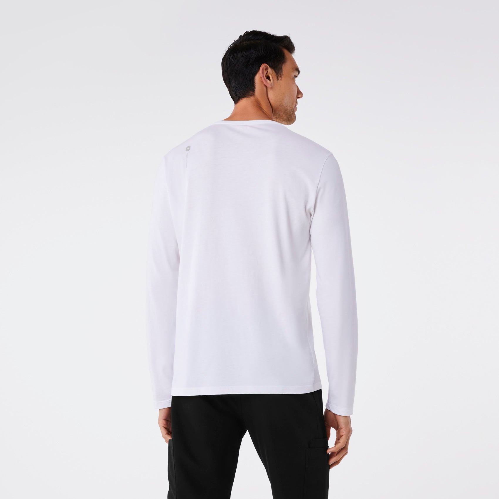 FIGS Logo Long-Sleeve Underscrub - White