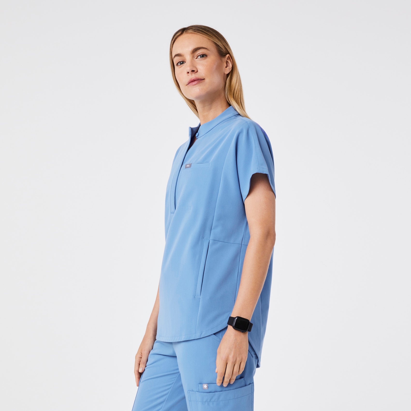 Montex Relaxed Scrub Top - Ceil Blue