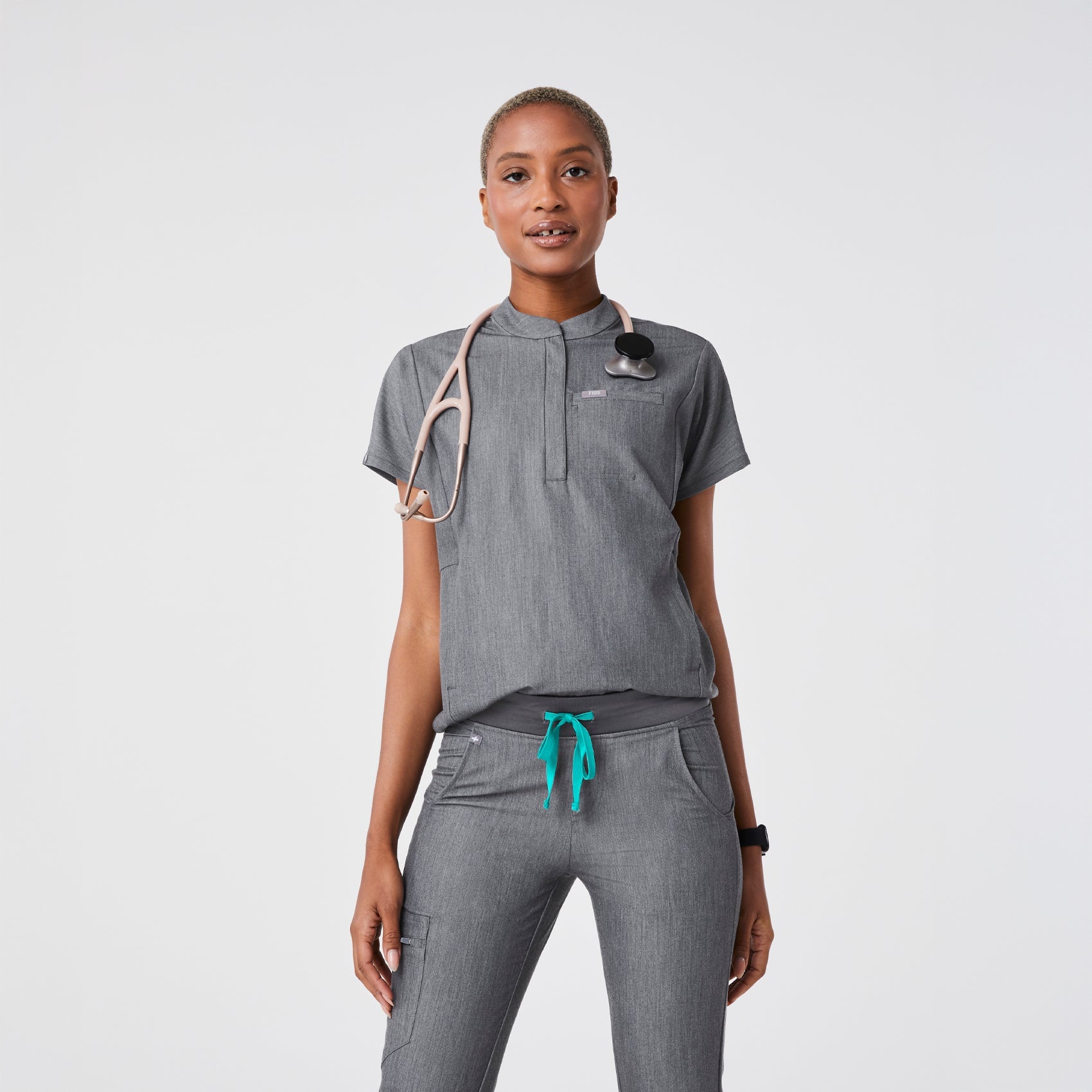 Montex Relaxed Scrub Top - Graphite