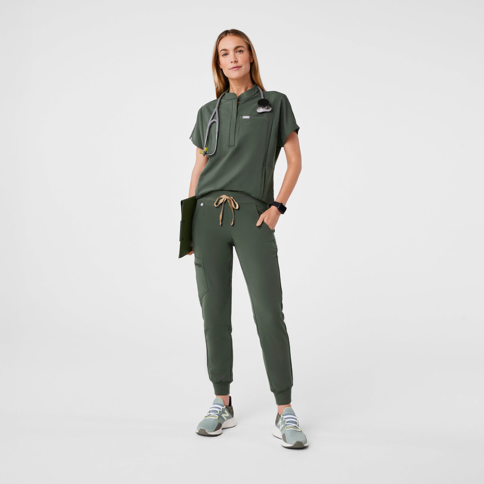 Montex Relaxed Scrub Top - Moss