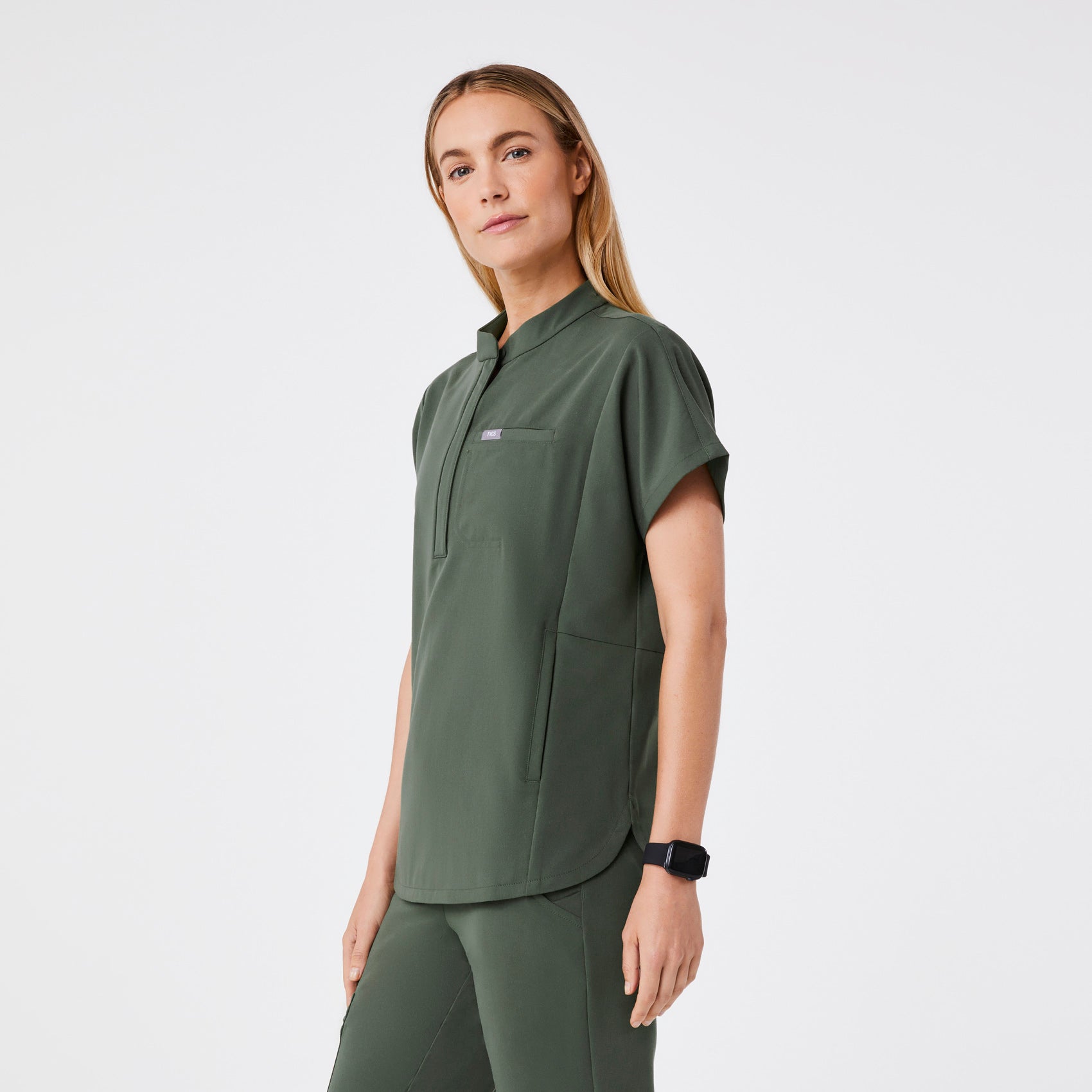 Montex Relaxed Scrub Top - Moss