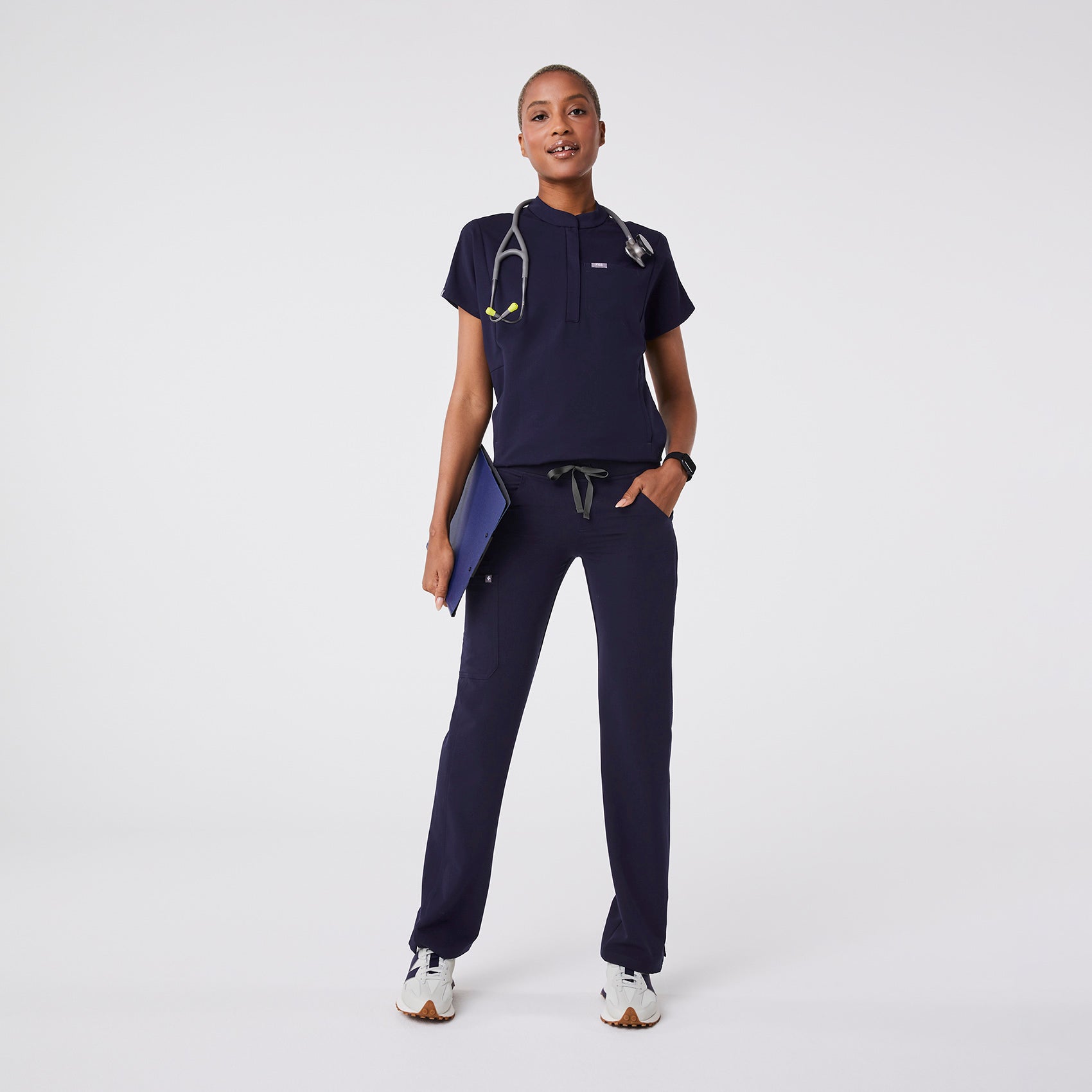 Montex Relaxed Scrub Top - Navy