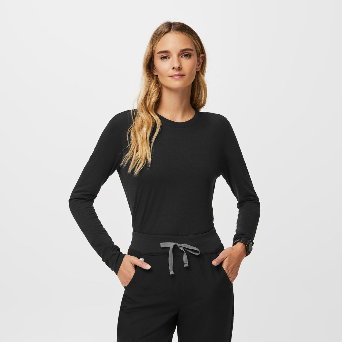 Supersoft Long-Sleeve Underscrub - Black