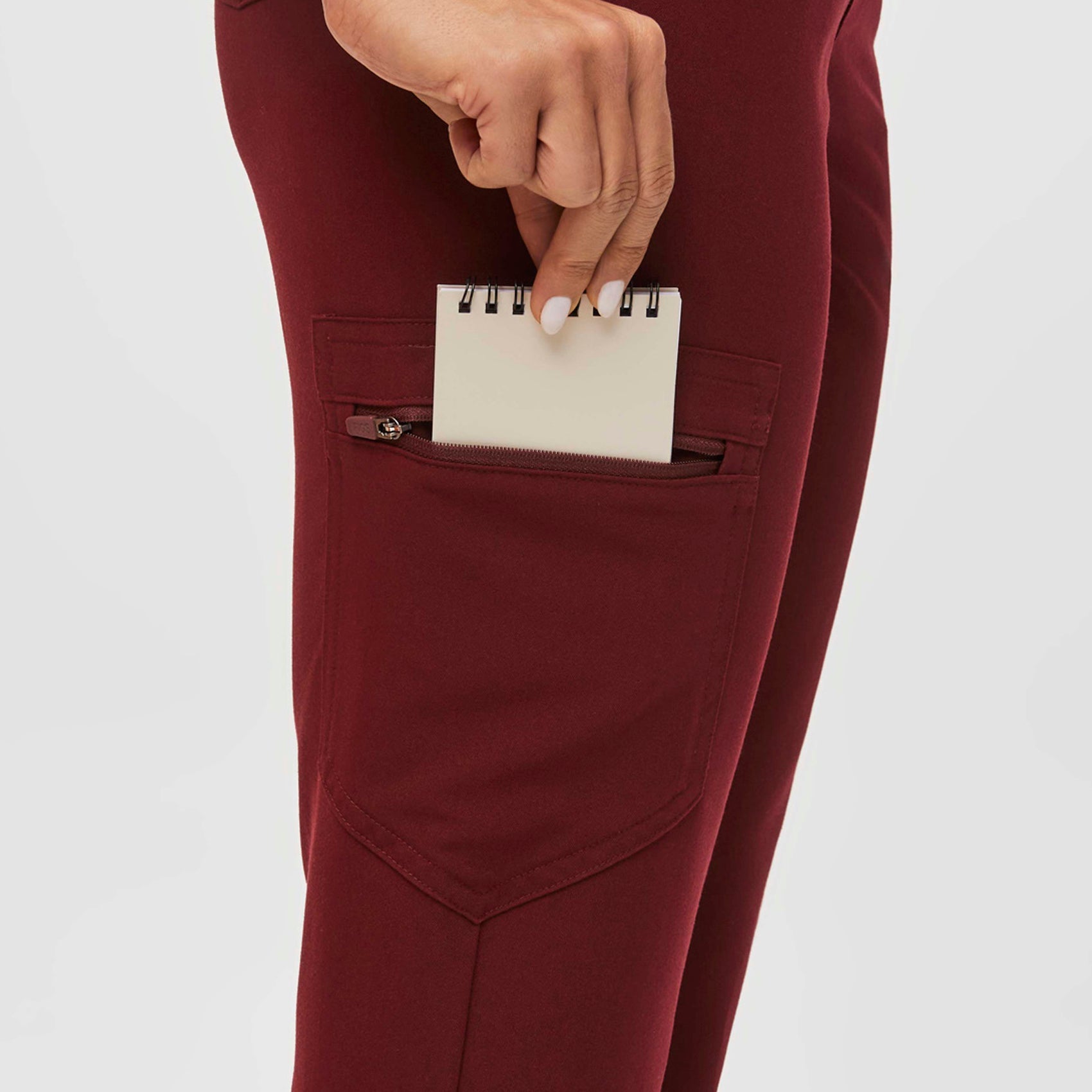 Zamora High-Rise Jogger Scrub Pant™ - Burgundy