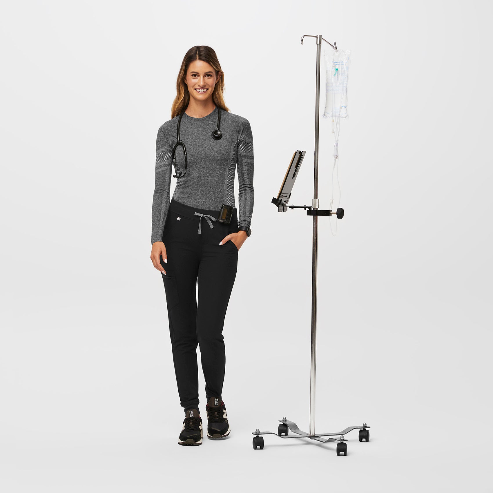 Salta Seamless Long-Sleeve Underscrub - Graphite
