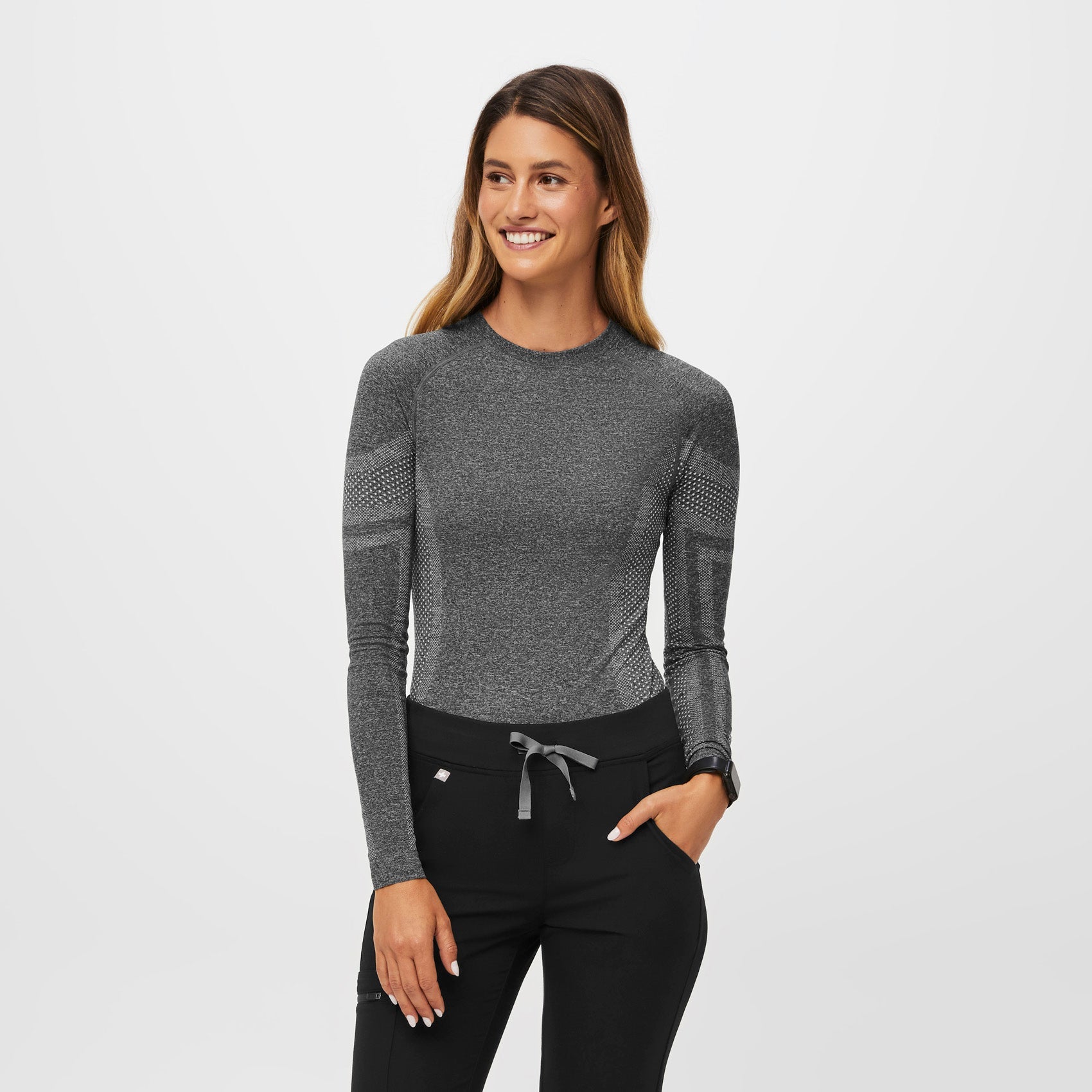 Salta Seamless Long-Sleeve Underscrub - Graphite