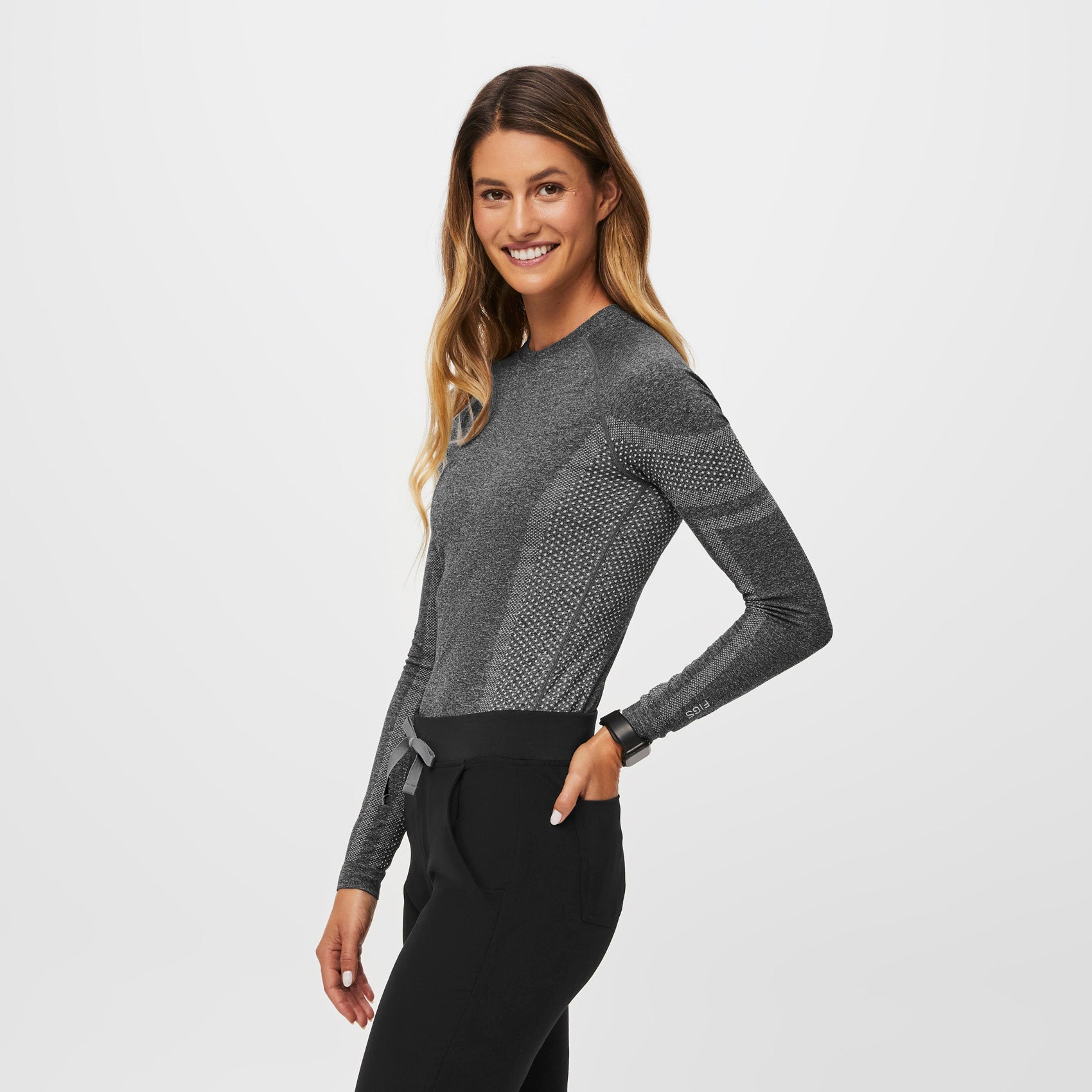 Salta Seamless Long-Sleeve Underscrub - Graphite