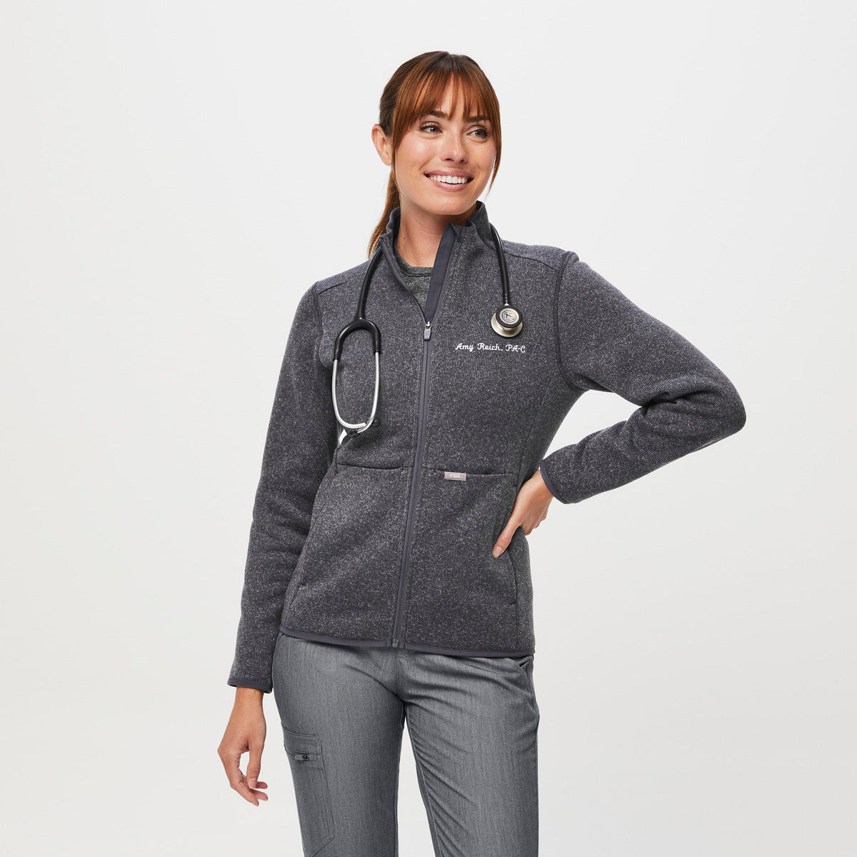 On-Shift Sweater-Knit Jacket™ - Heather Dark Charcoal