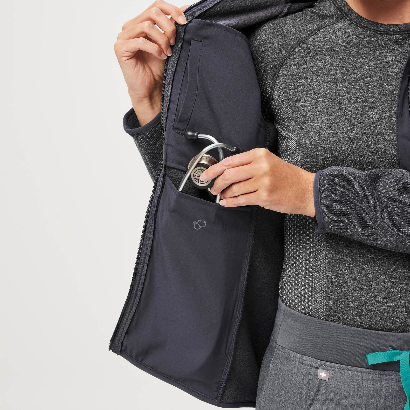 On-Shift Sweater-Knit Jacket™ - Heather Dark Charcoal