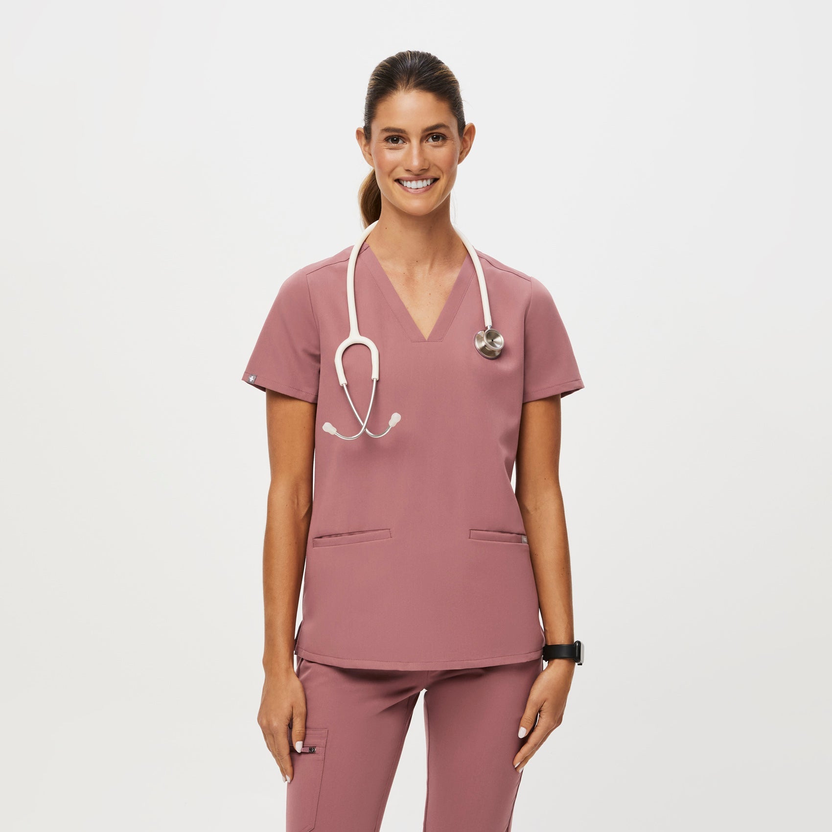Casma Scrub Top™ - Mauve