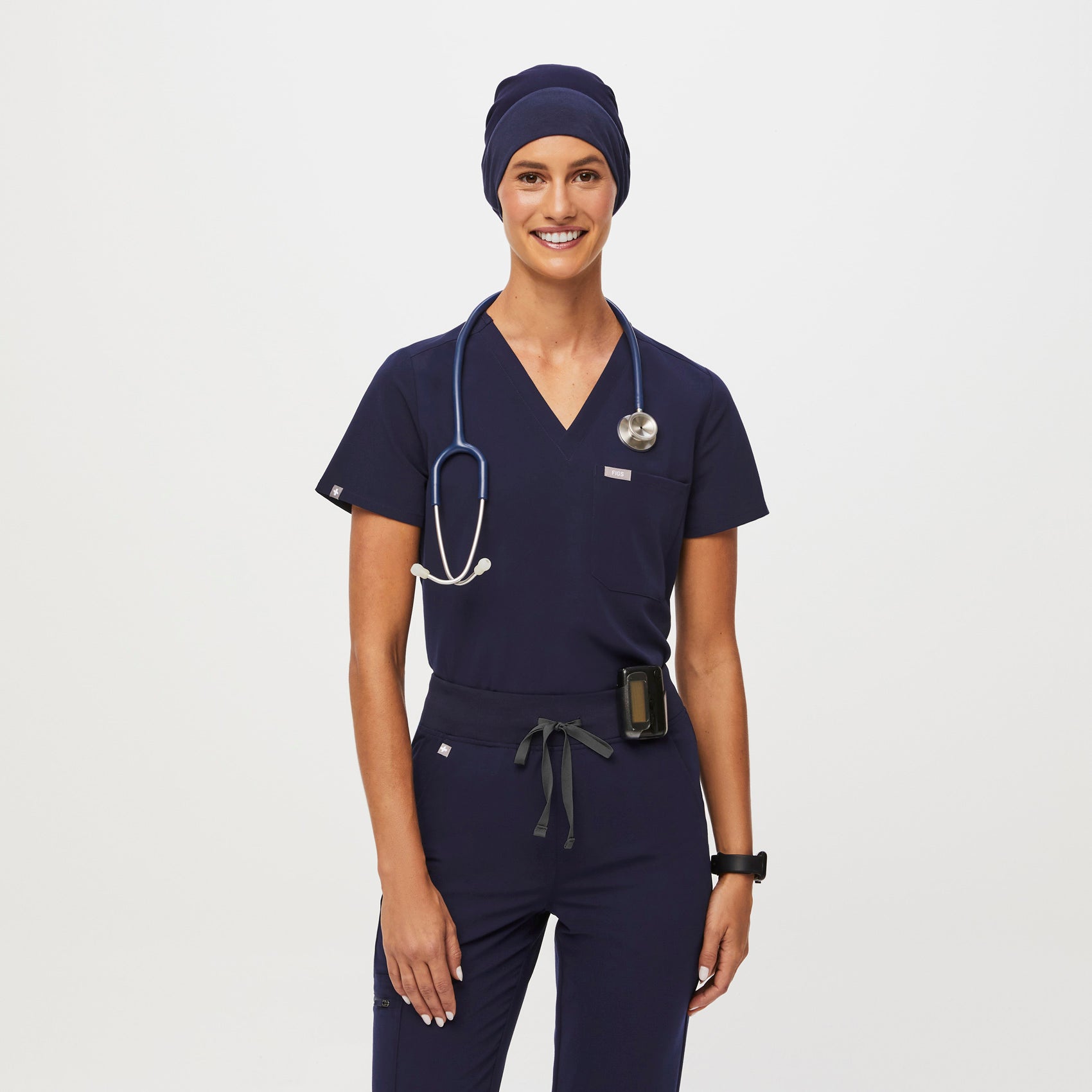 Modern Expandable Scrub Cap - Navy