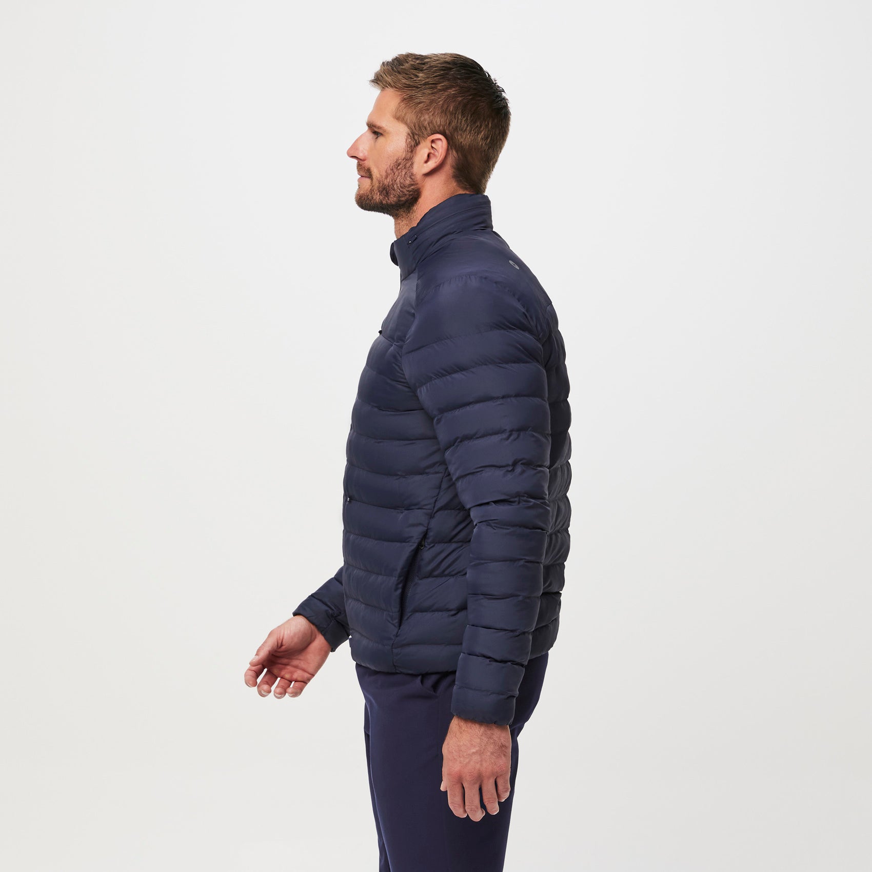 Packable Puffer Jacket - Navy