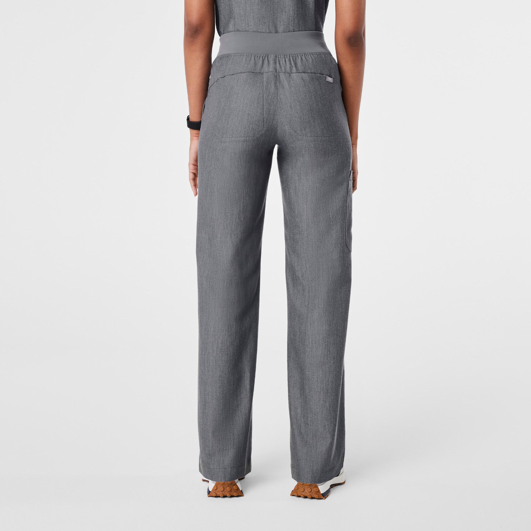 Isabel High-Rise Wide-Leg Scrub Pant - Graphite
