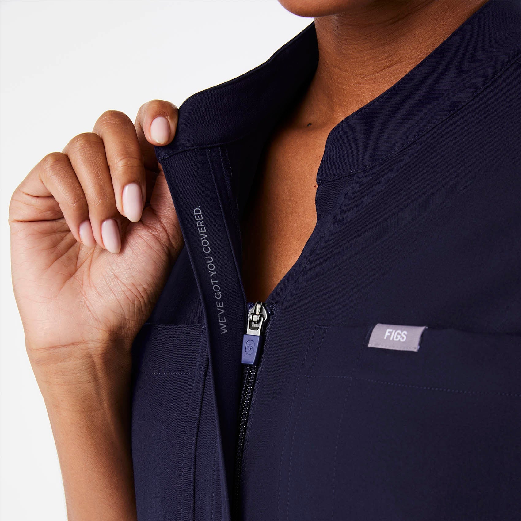 Rafaela Wide-Leg ScrubJumpsuit™ - Navy