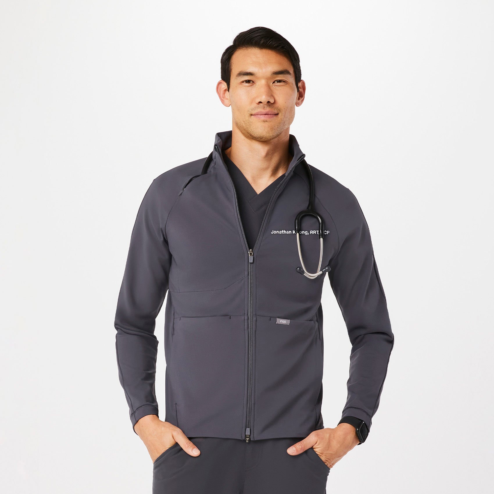 ContourKnit Scrub Jacket™ - Charcoal