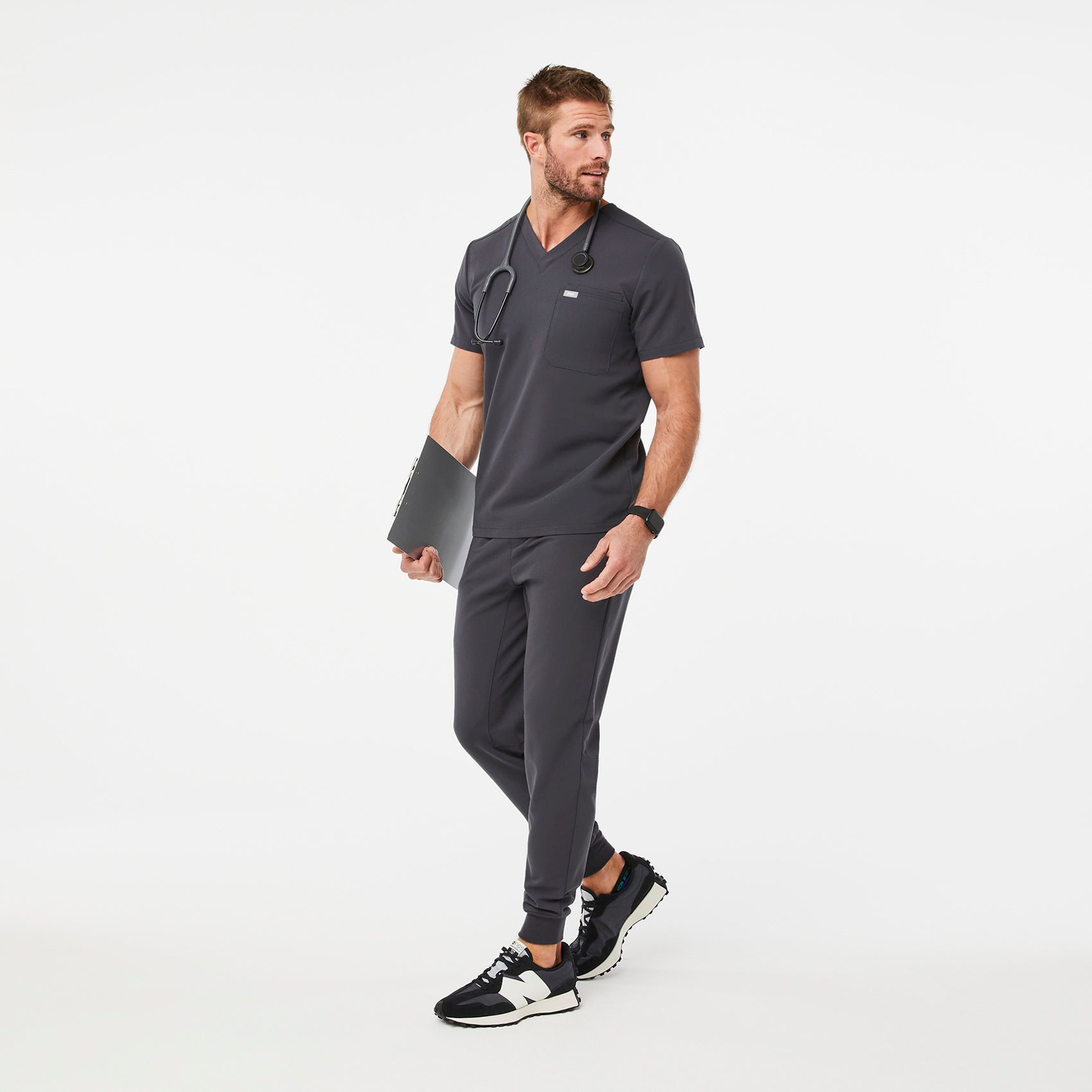 Leon Scrub Top™ - Charcoal