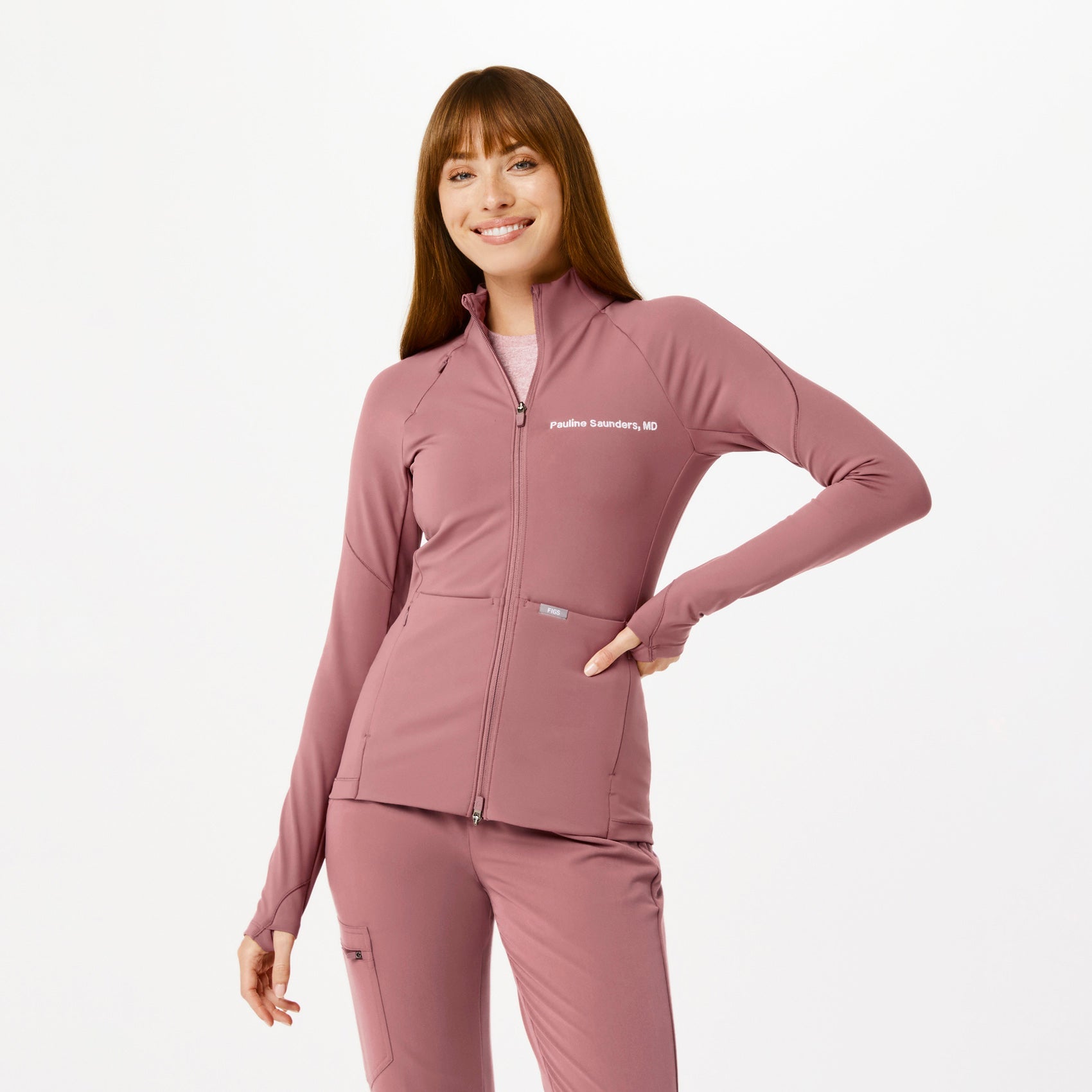 ContourKnit Scrub Jacket™ - Mauve