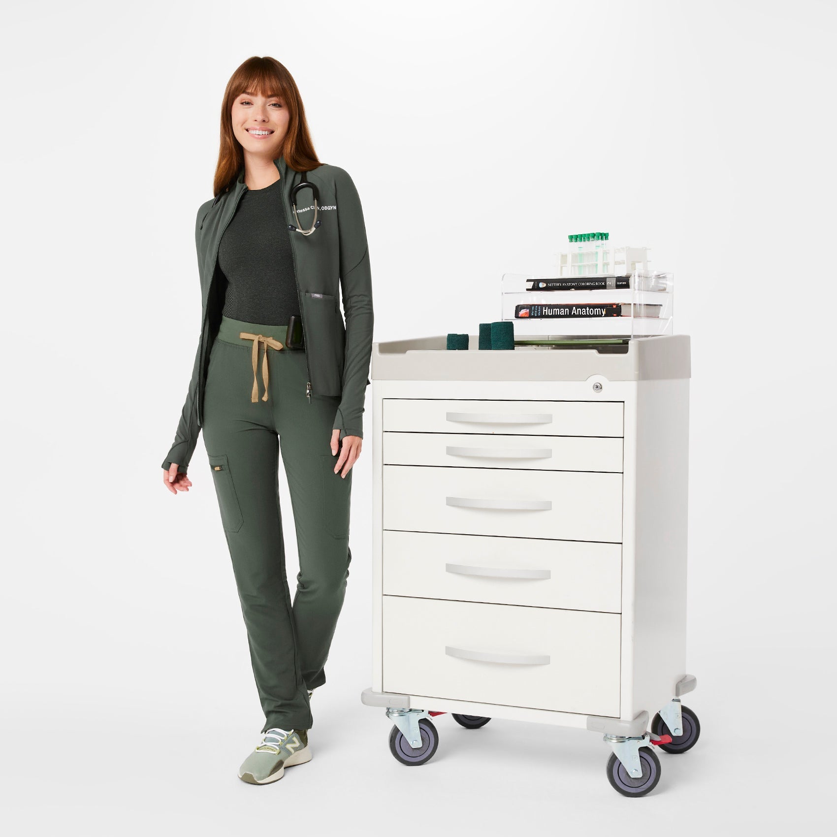 ContourKnit Scrub Jacket™ - Moss