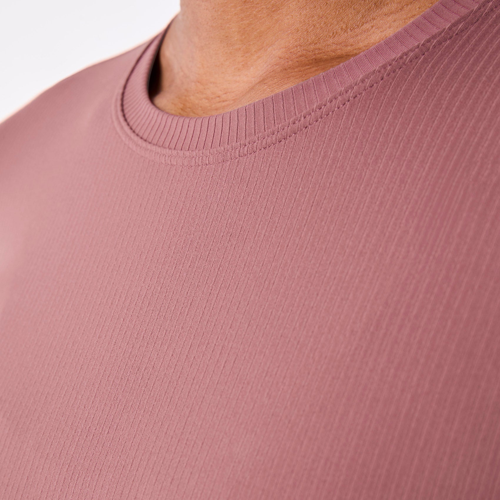 Palmer Ribbed Long-Sleeve Underscrub - Mauve