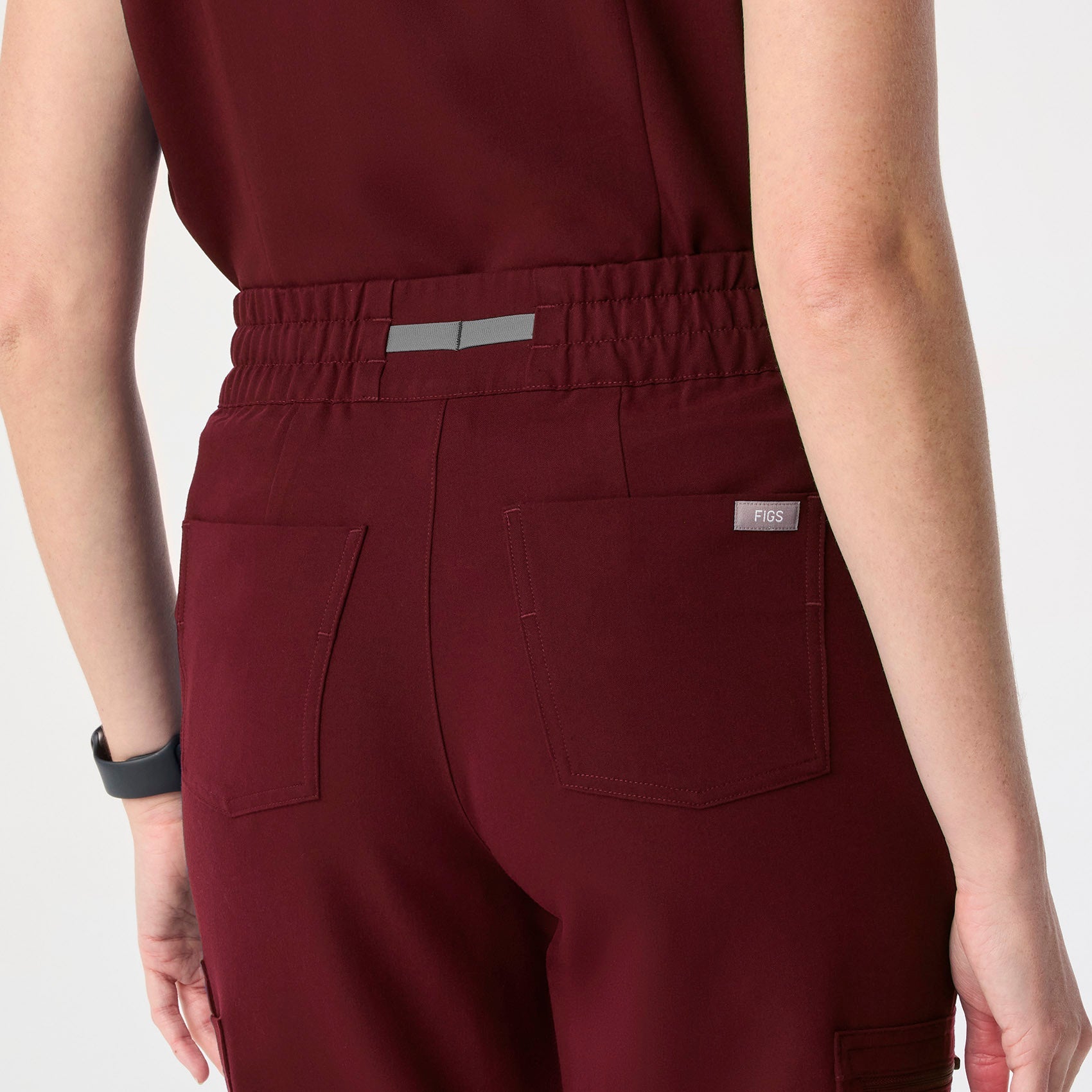 Uman High-Rise Jogger Scrub Pant - Burgundy