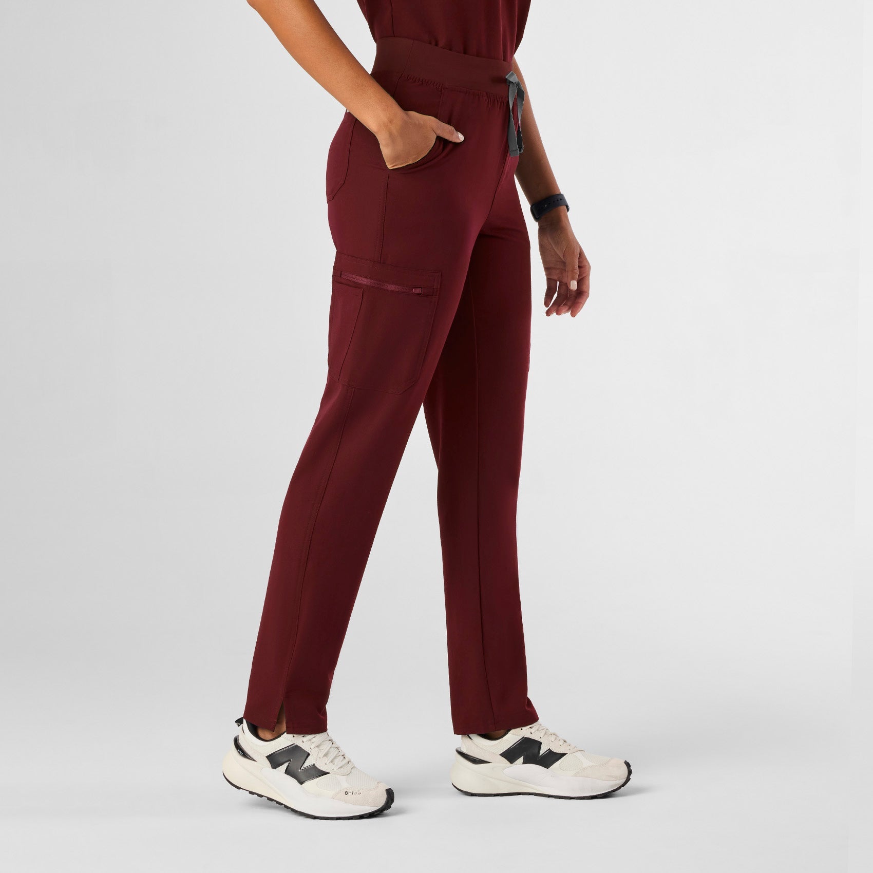 Yola High-Rise Slim Scrub Pant™ - Burgundy