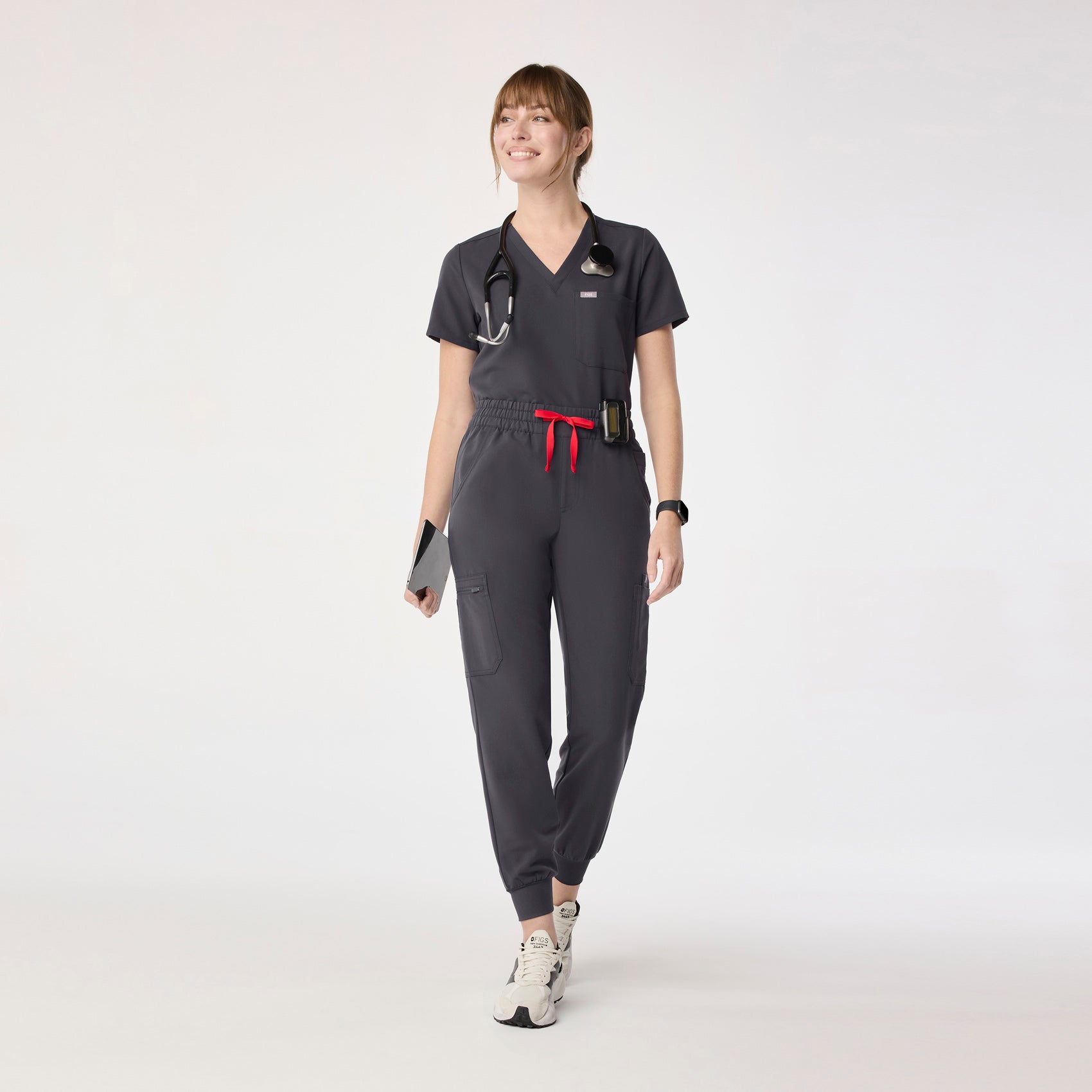 Uman High-Rise Jogger Scrub Pant - Charcoal