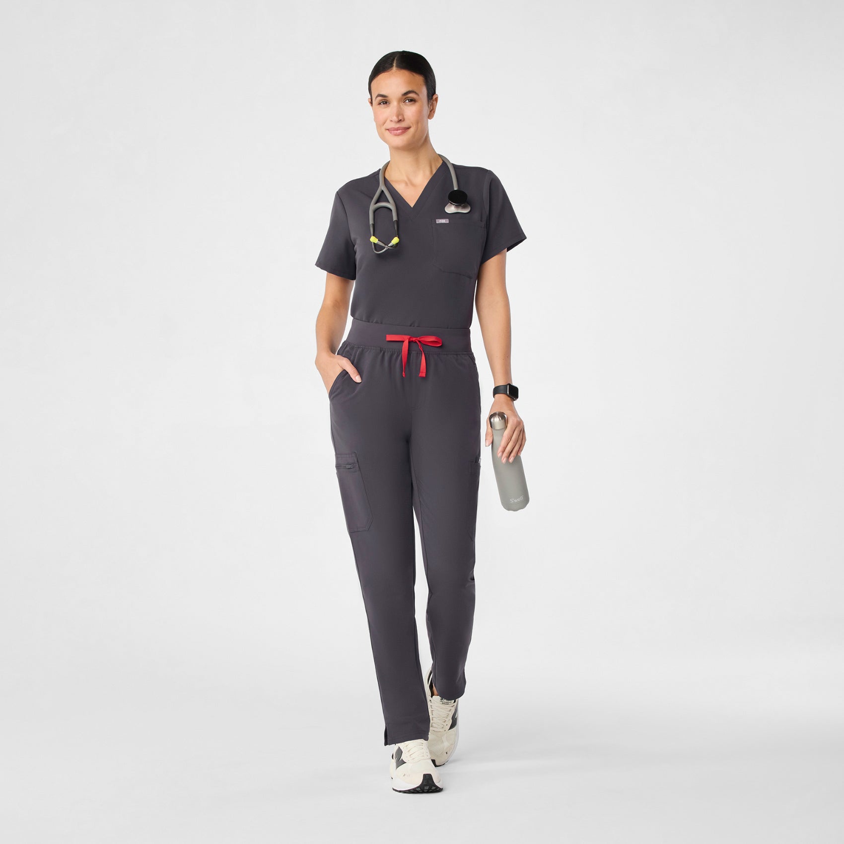 Yola High-Rise Slim Scrub Pant™ - Charcoal