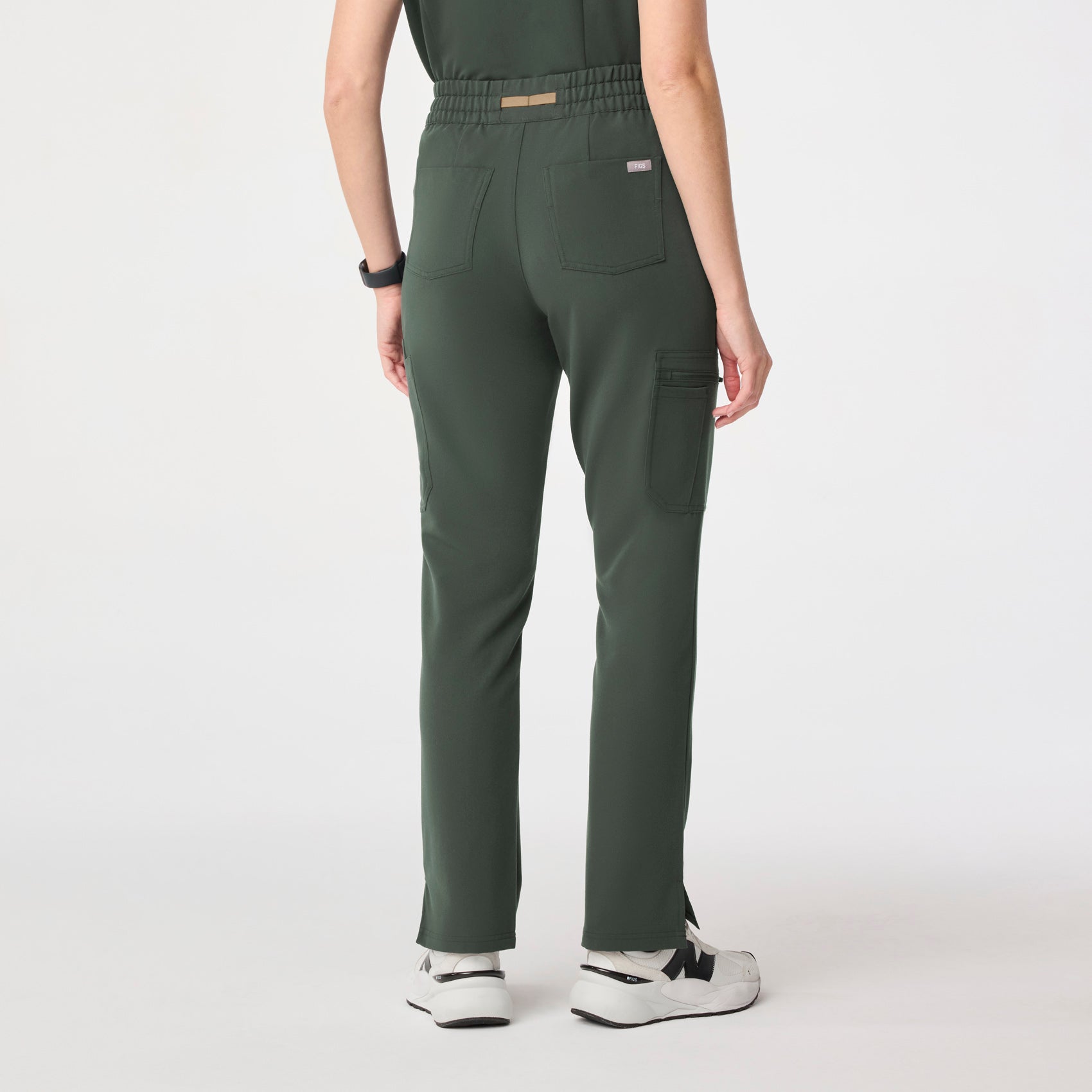 Dowa High-Rise Straight-Leg Scrub Pant - Moss