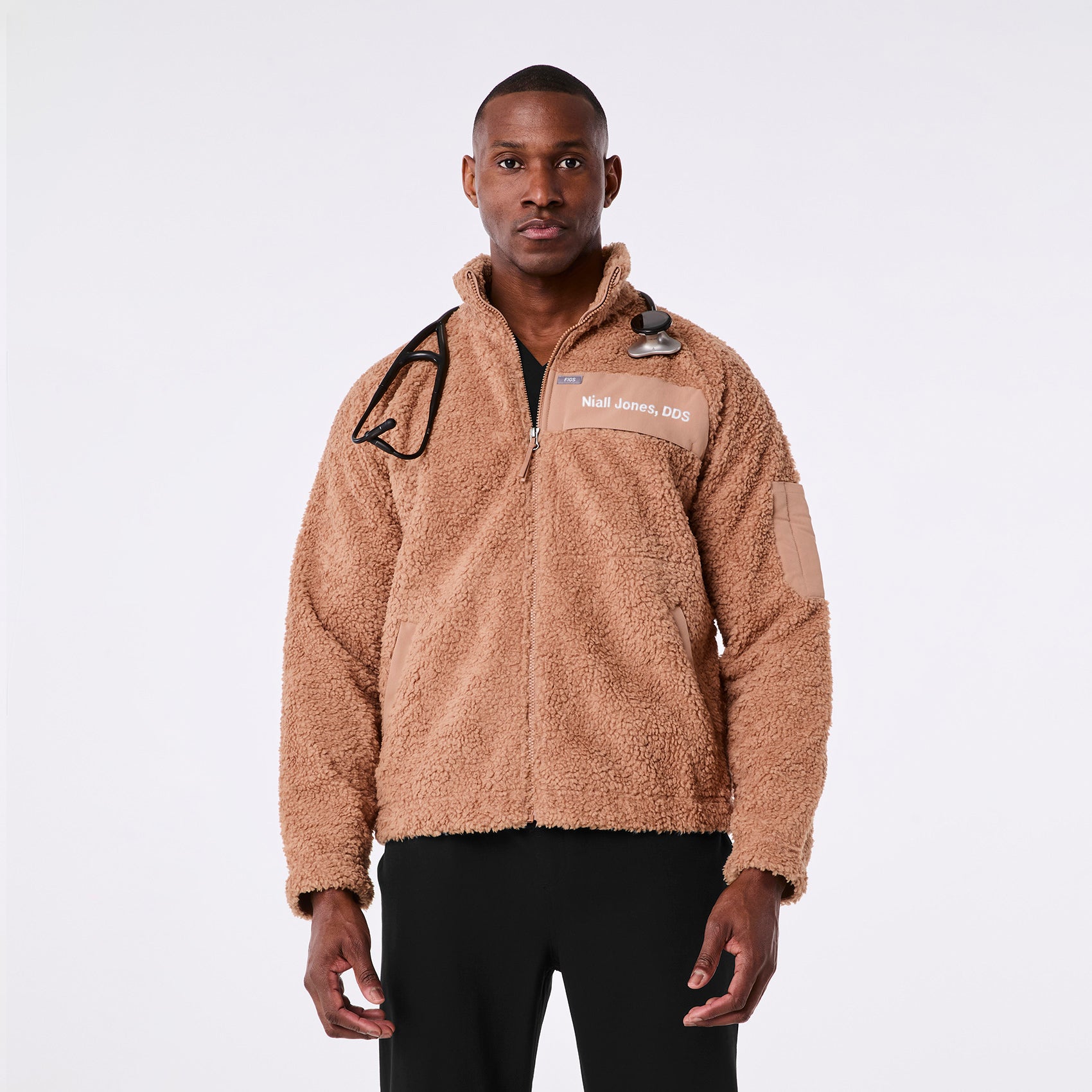 High-Pile Fleece Bomber Jacket - Macchiato