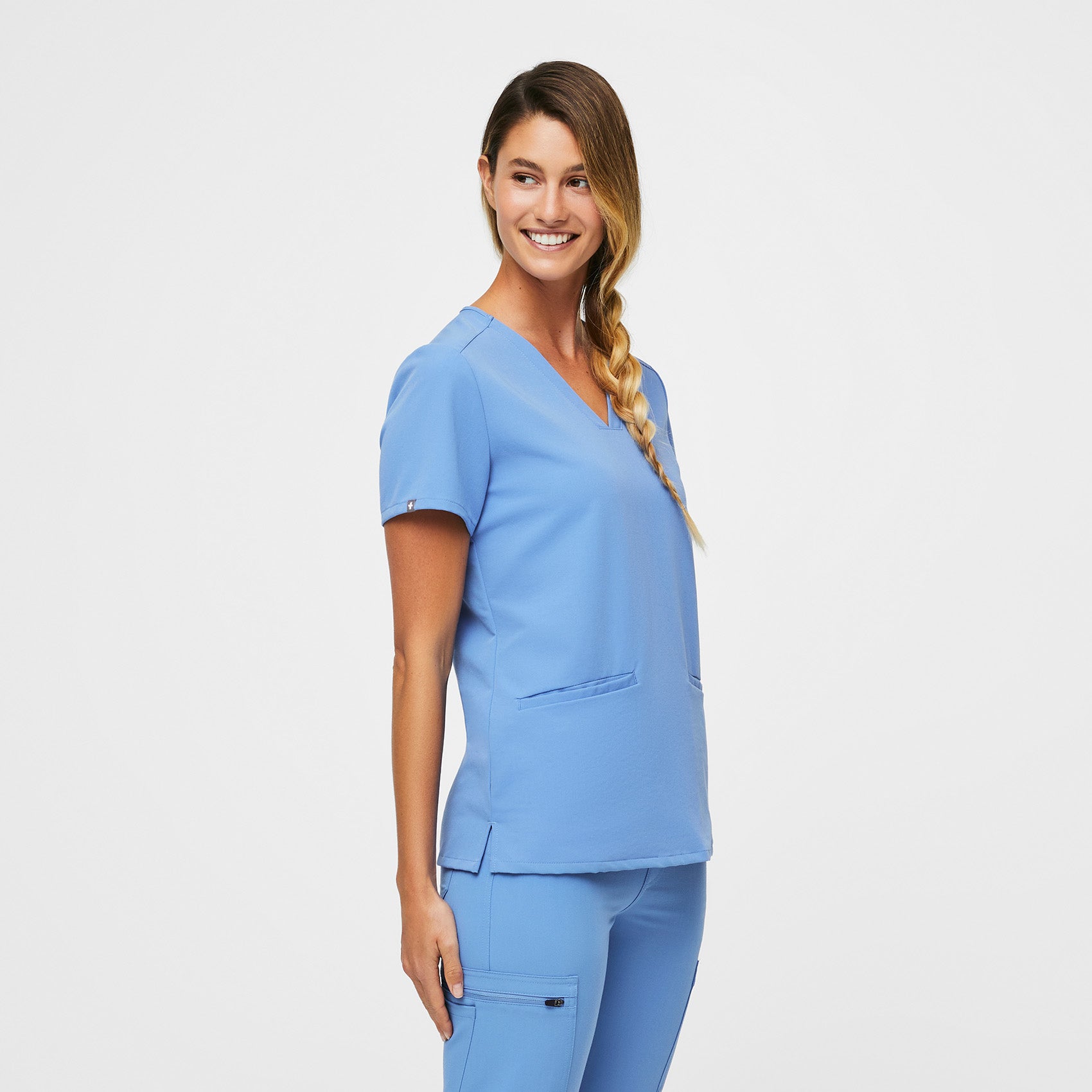 Casma Scrub Top™ - Ceil Blue
