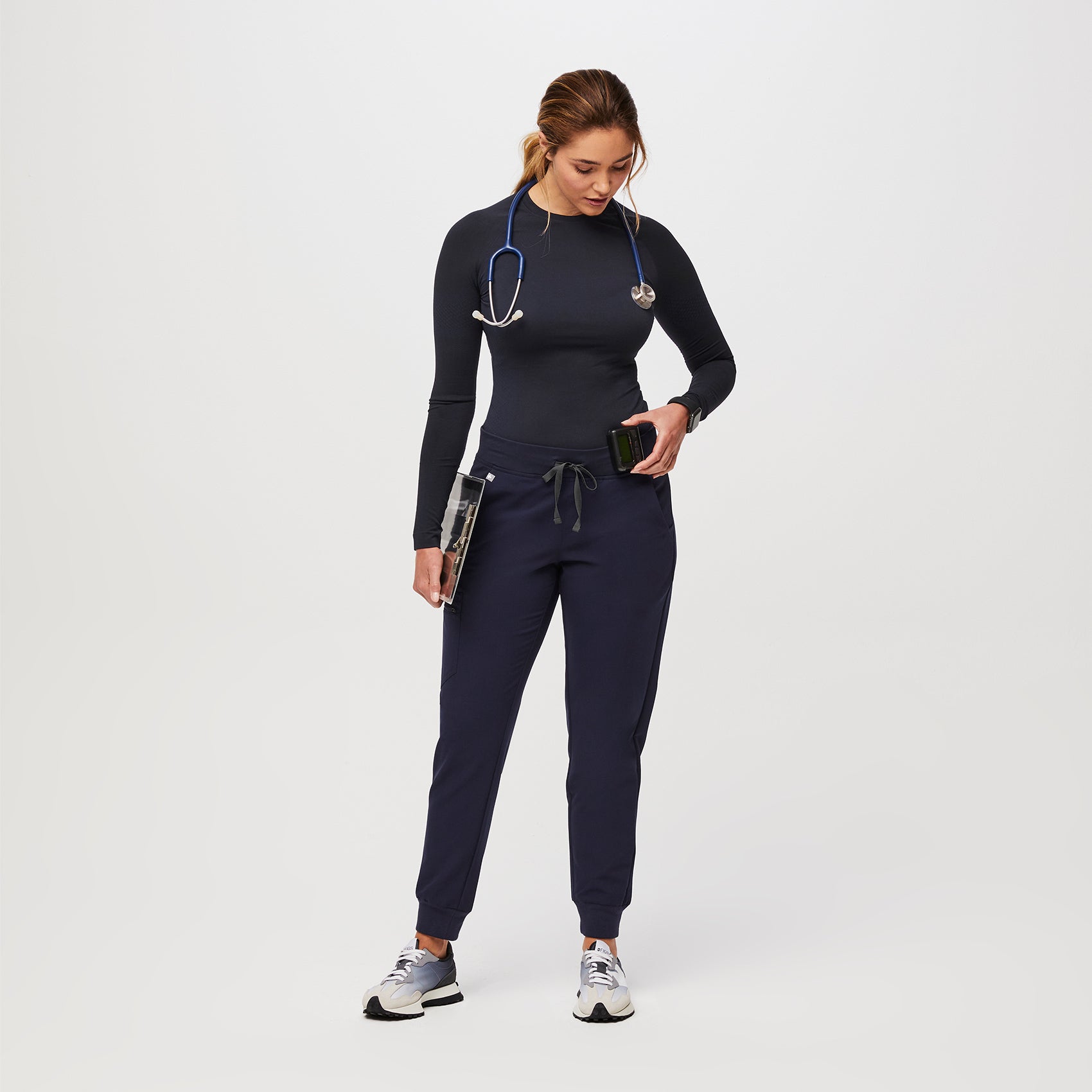 Salta Seamless Long-Sleeve Underscrub - Navy